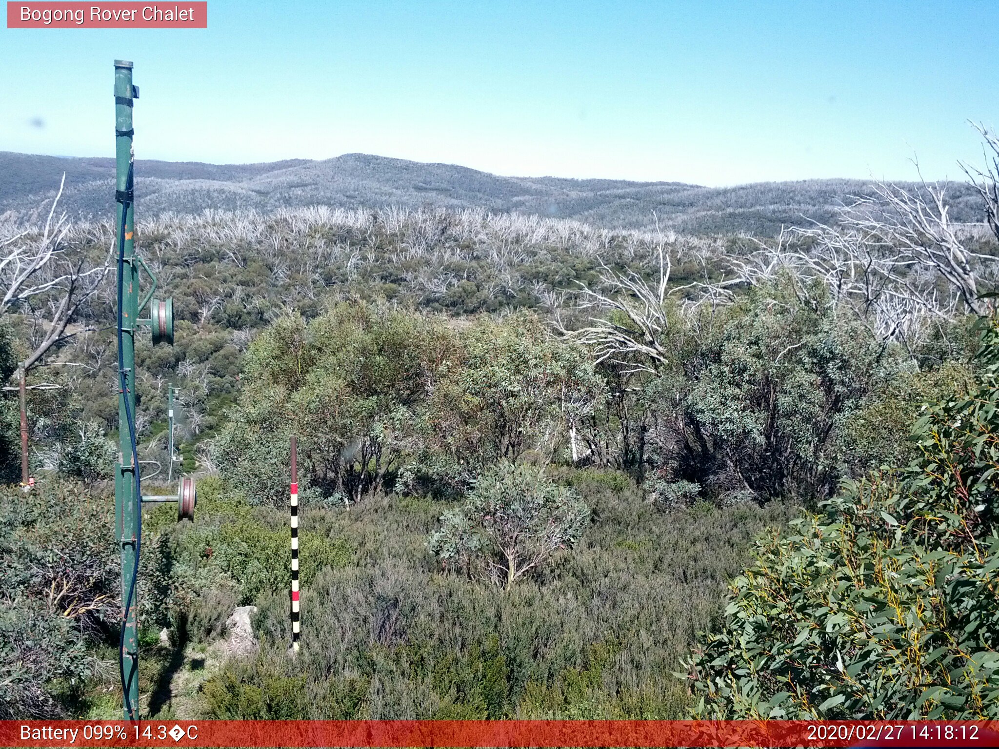 Bogong Web Cam 2:18pm Thursday 27th of February 2020