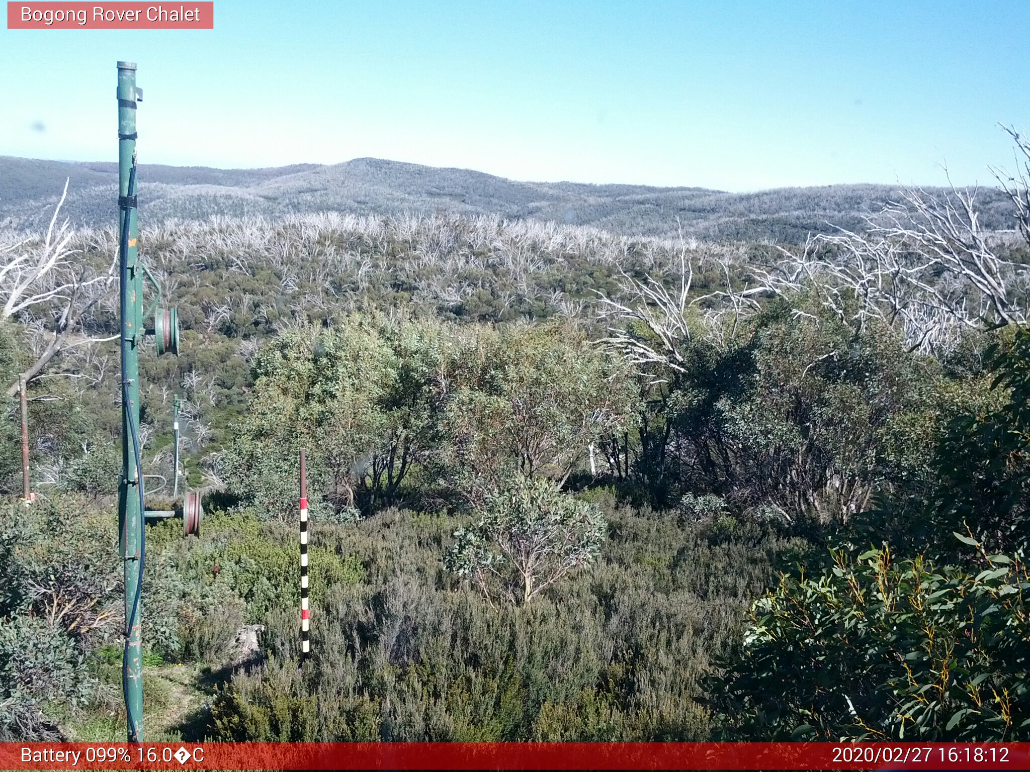 Bogong Web Cam 4:18pm Thursday 27th of February 2020