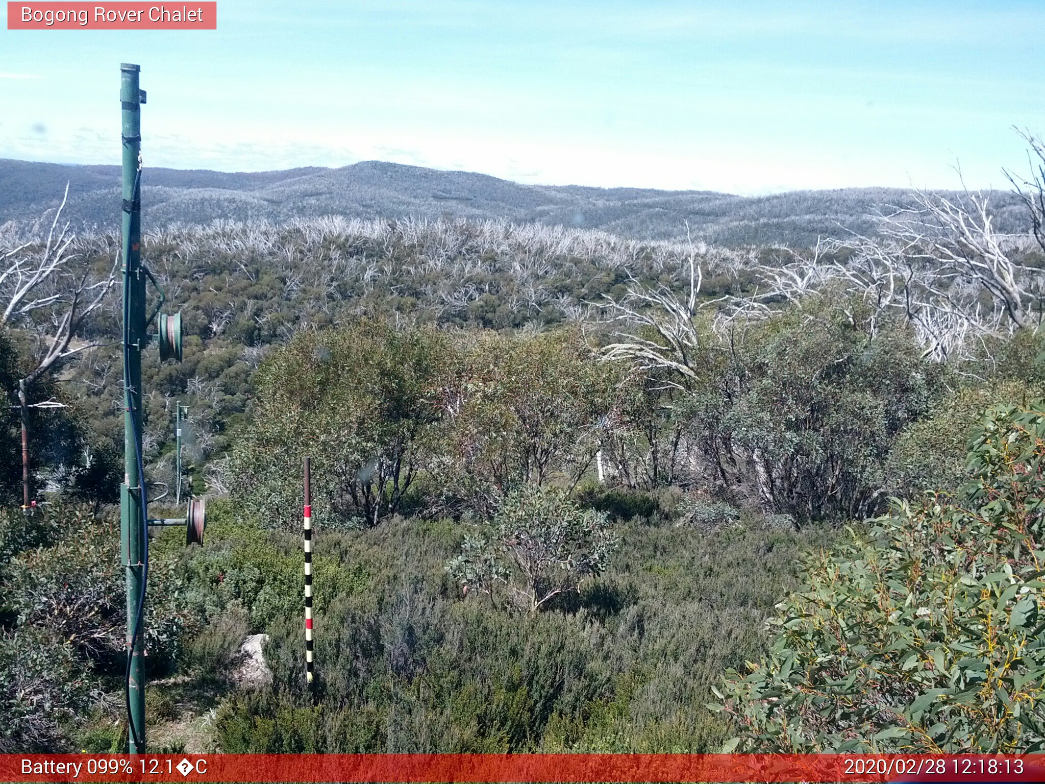 Bogong Web Cam 12:18pm Friday 28th of February 2020