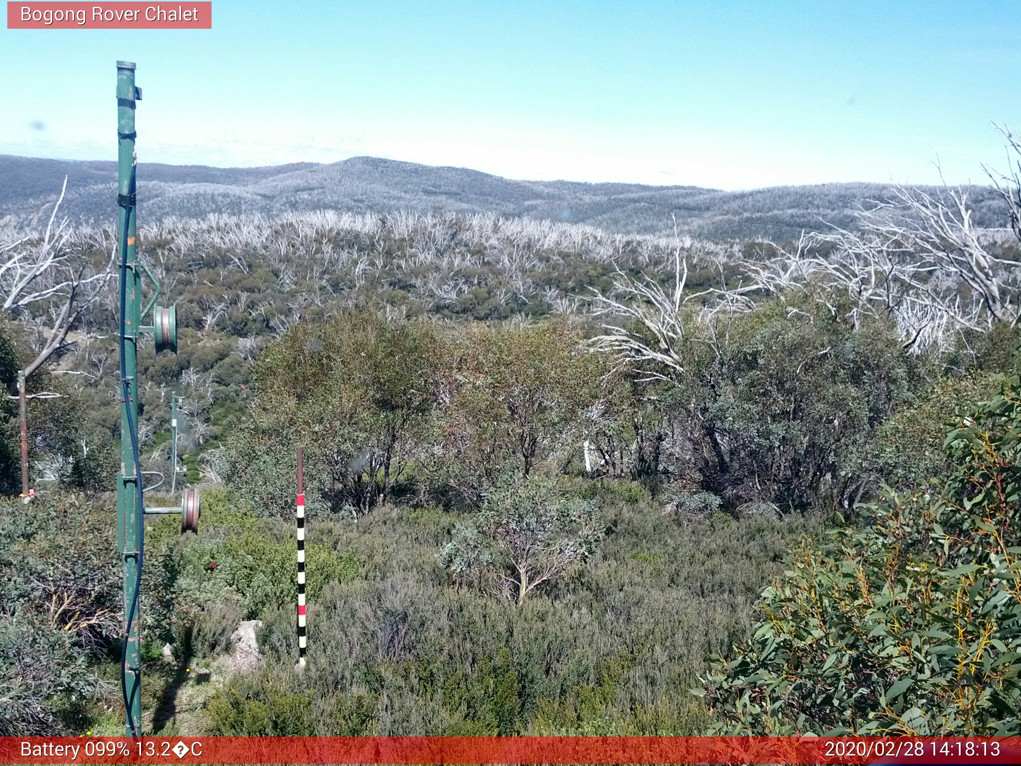 Bogong Web Cam 2:18pm Friday 28th of February 2020