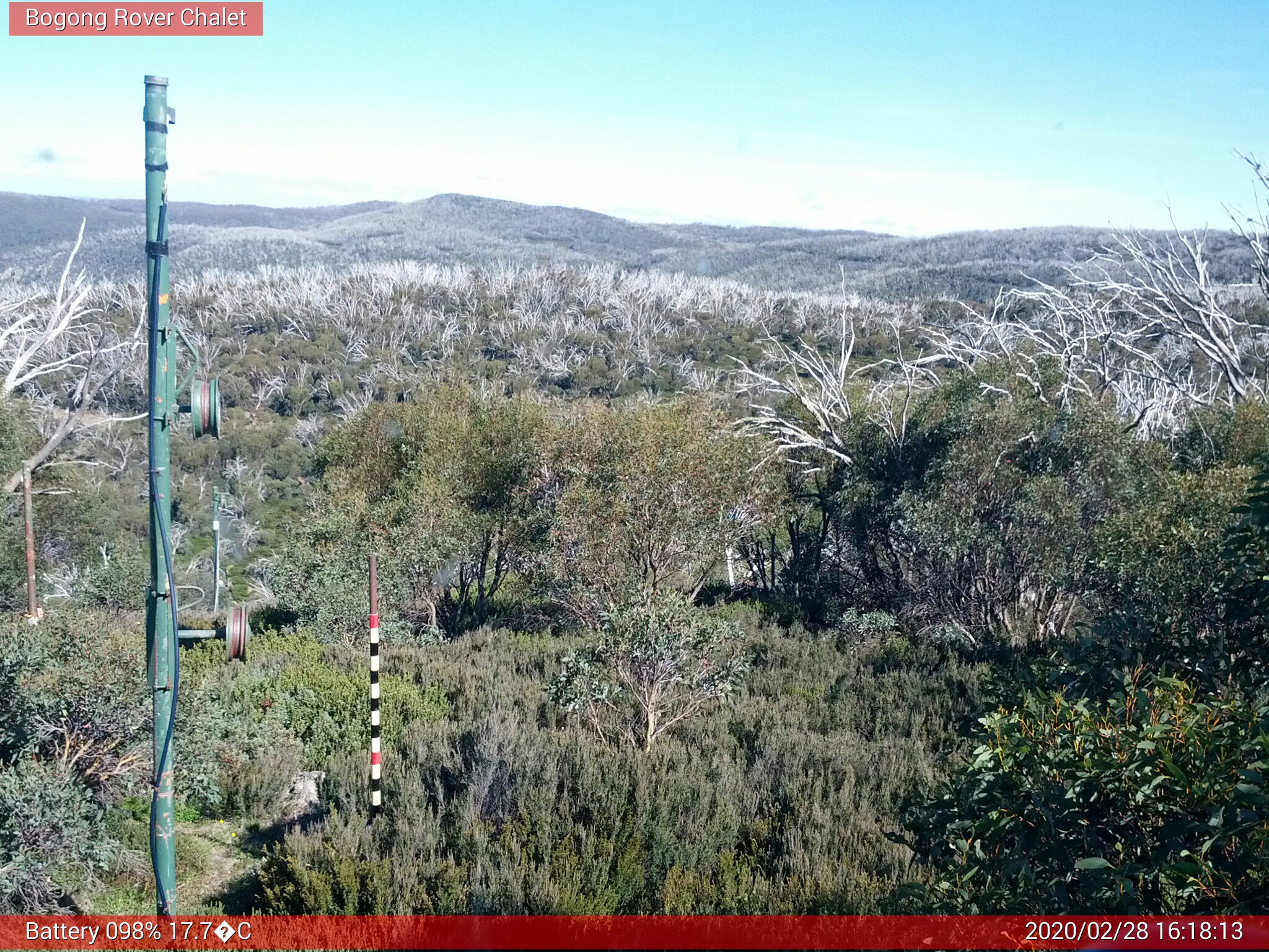 Bogong Web Cam 4:18pm Friday 28th of February 2020