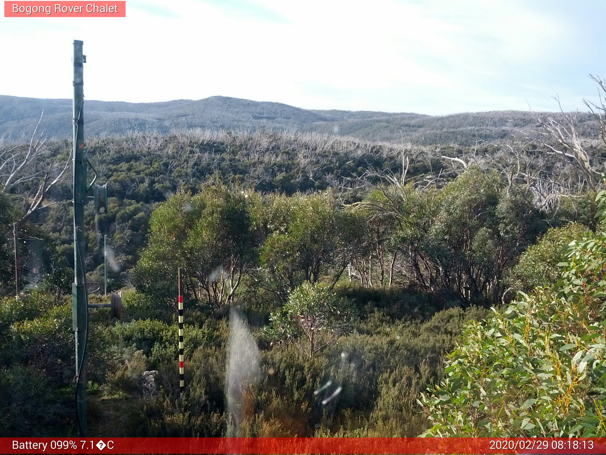 Bogong Web Cam 8:18am Saturday 29th of February 2020