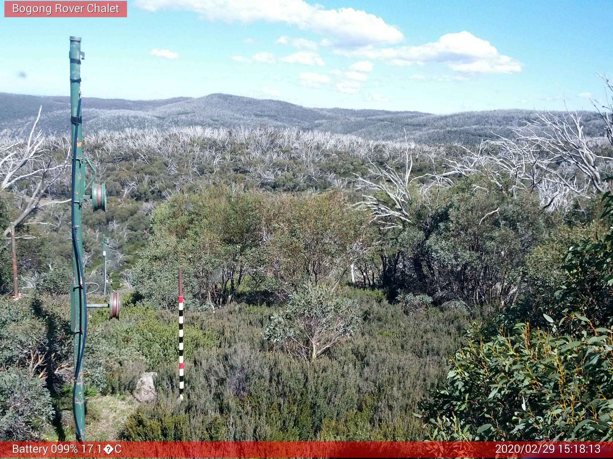 Bogong Web Cam 3:18pm Saturday 29th of February 2020