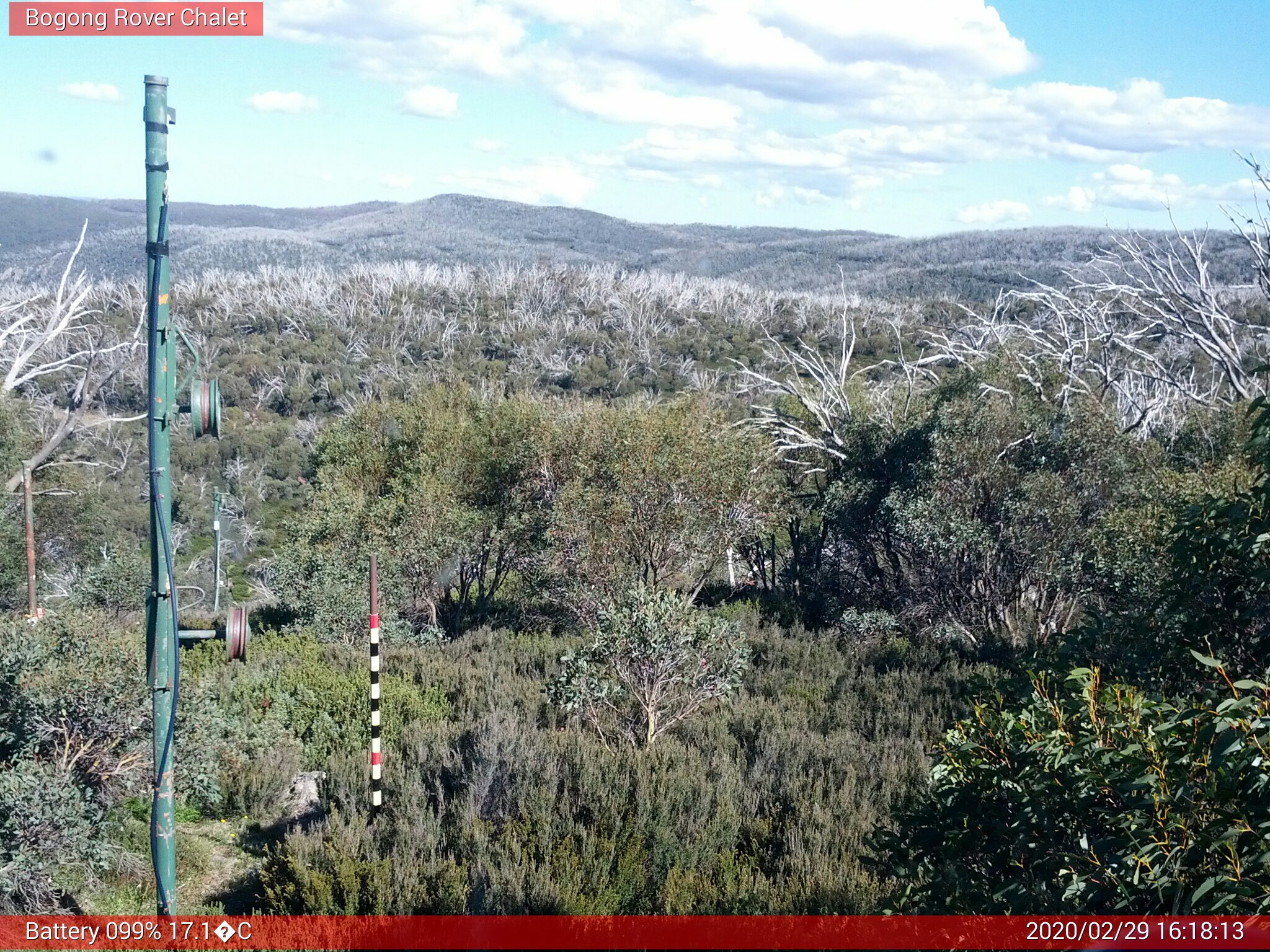 Bogong Web Cam 4:18pm Saturday 29th of February 2020