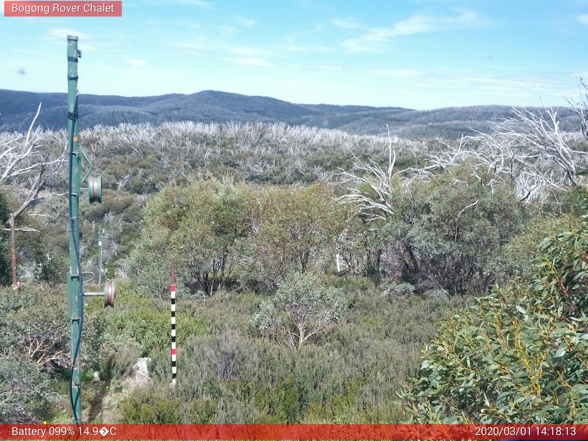 Bogong Web Cam 2:18pm Sunday 1st of March 2020