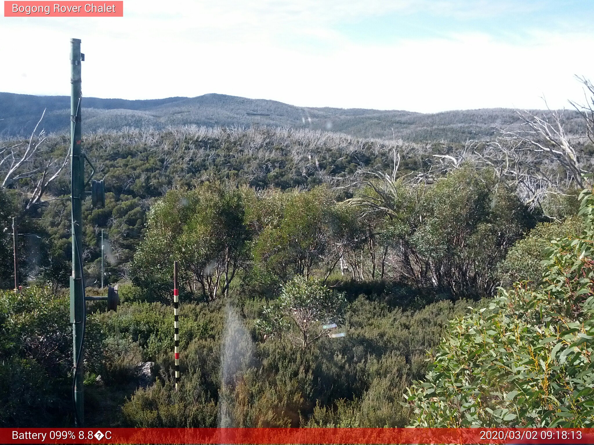 Bogong Web Cam 9:18am Monday 2nd of March 2020