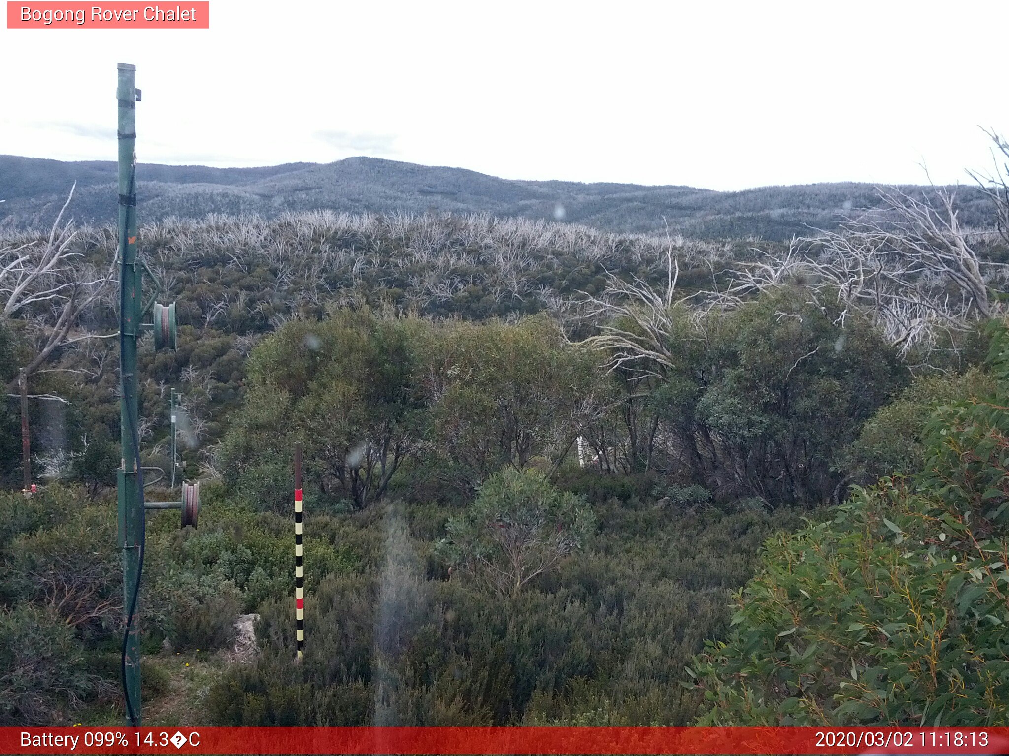 Bogong Web Cam 11:18am Monday 2nd of March 2020