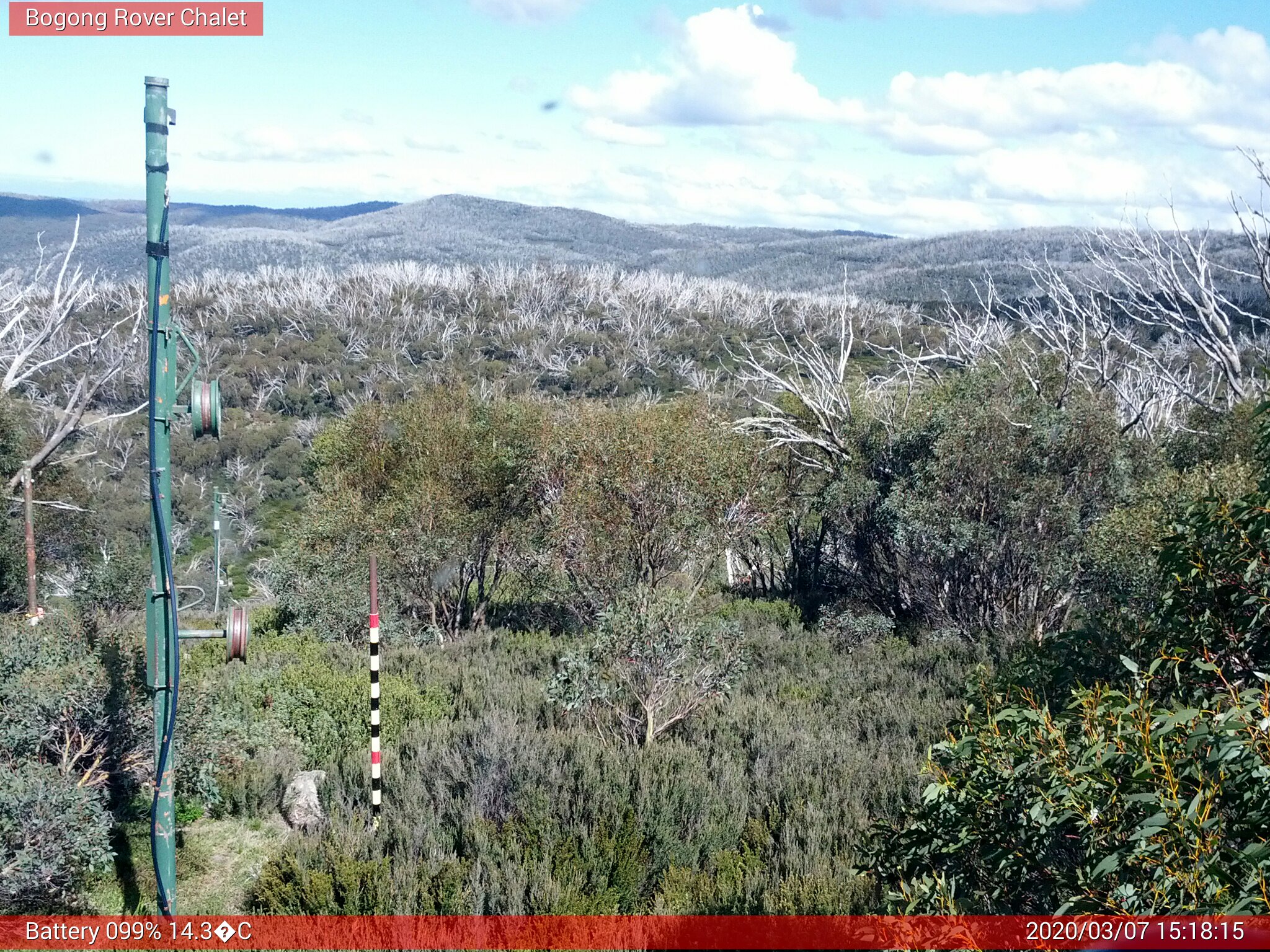 Bogong Web Cam 3:18pm Saturday 7th of March 2020