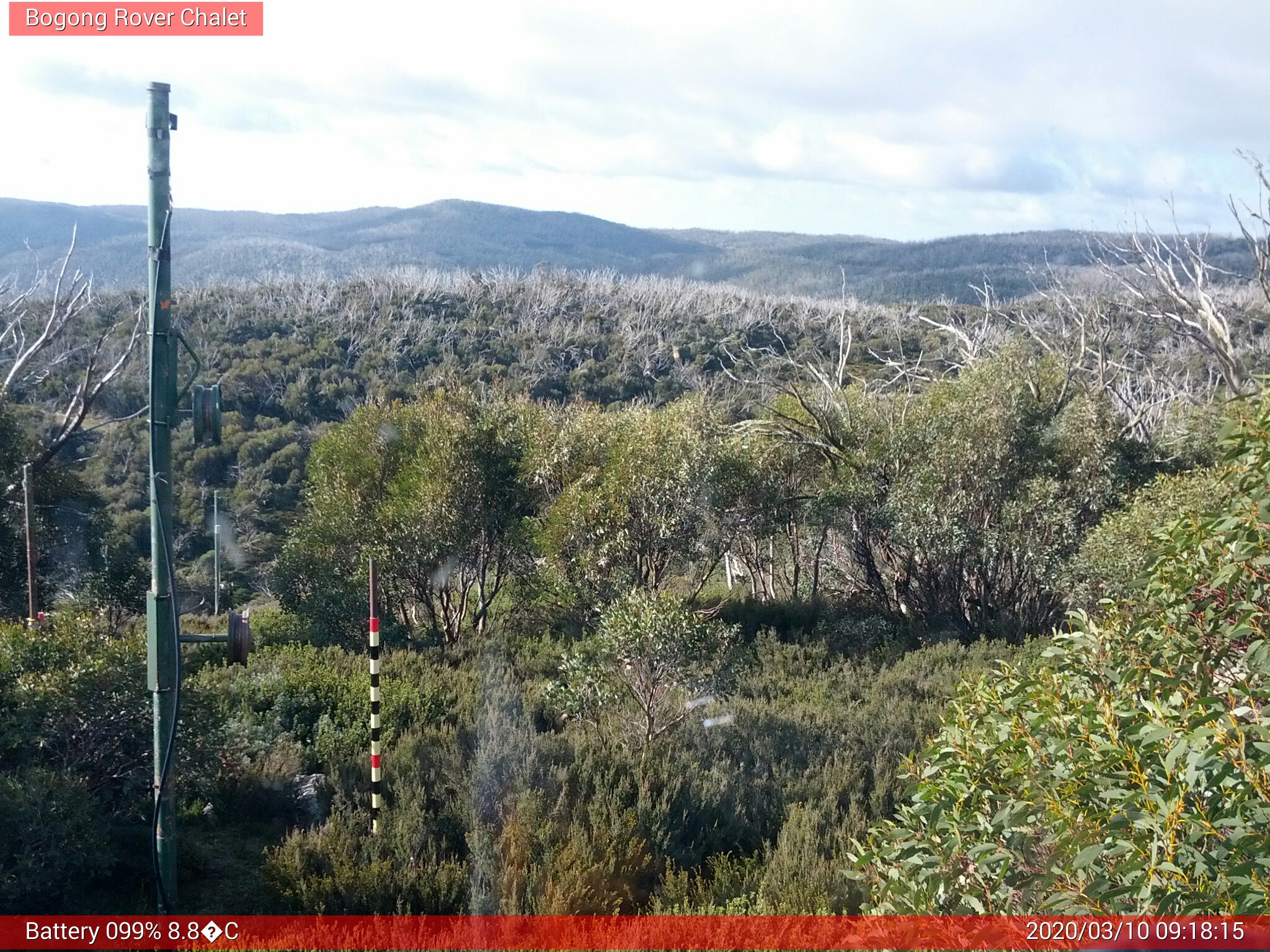 Bogong Web Cam 9:18am Tuesday 10th of March 2020