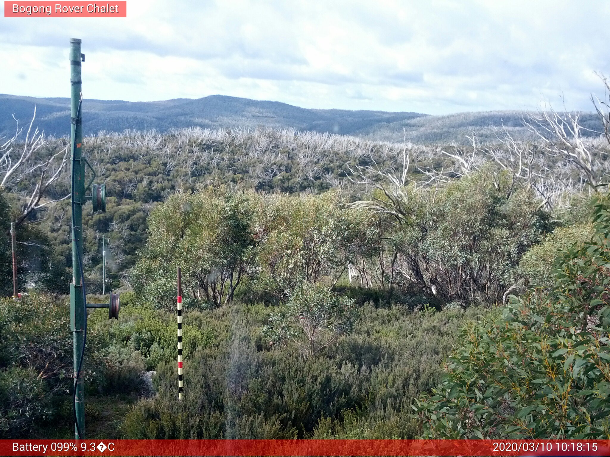 Bogong Web Cam 10:18am Tuesday 10th of March 2020