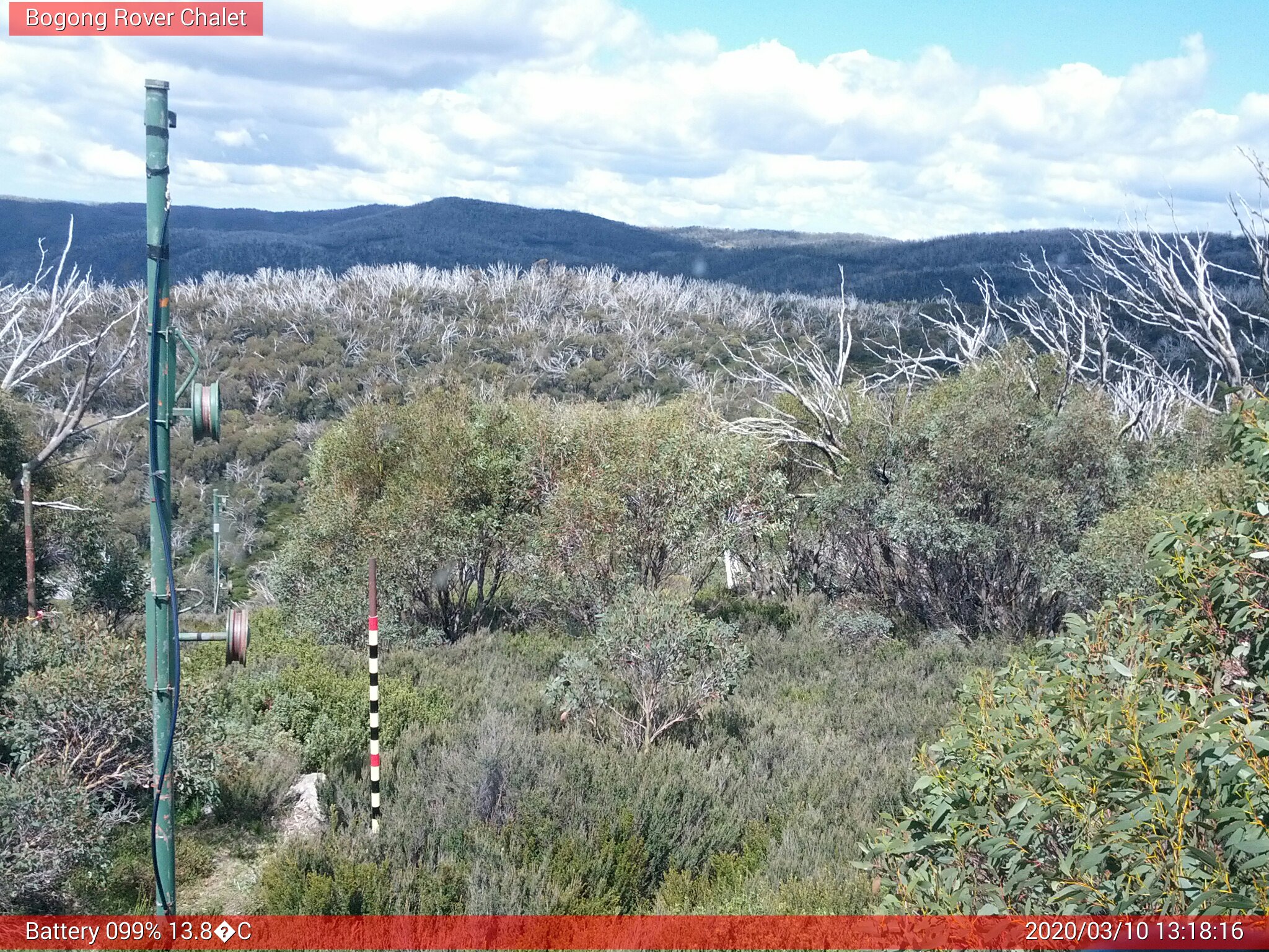 Bogong Web Cam 1:18pm Tuesday 10th of March 2020