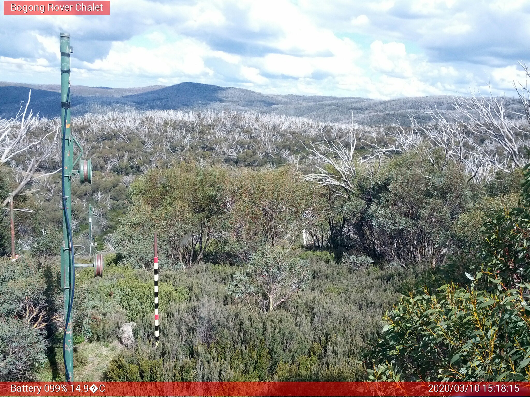 Bogong Web Cam 3:18pm Tuesday 10th of March 2020