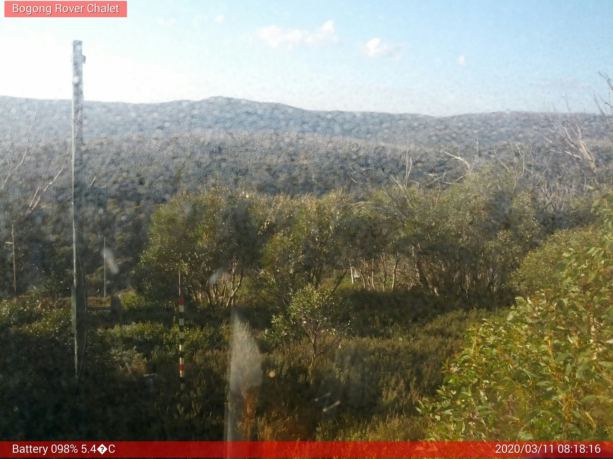 Bogong Web Cam 8:18am Wednesday 11th of March 2020