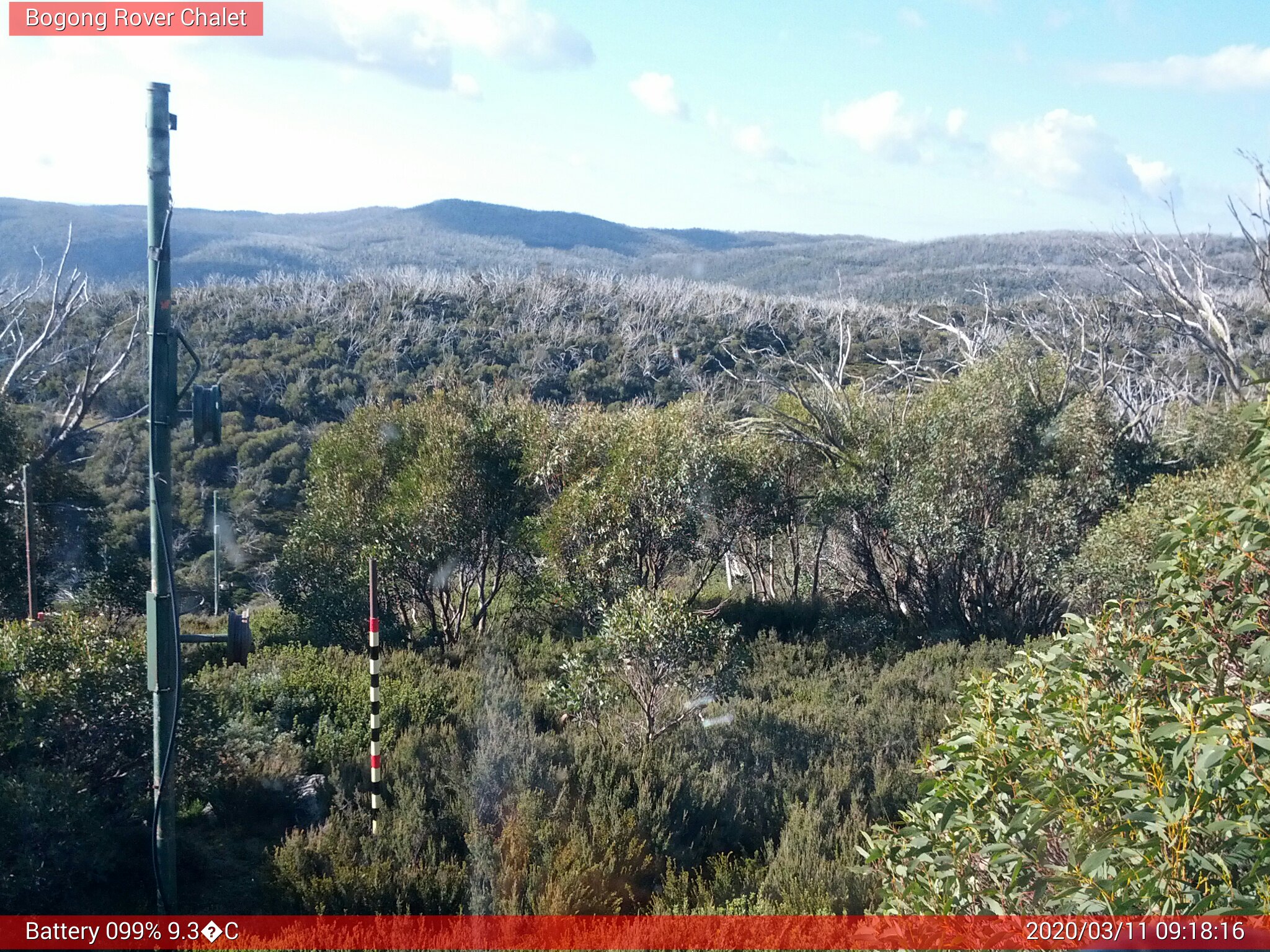 Bogong Web Cam 9:18am Wednesday 11th of March 2020