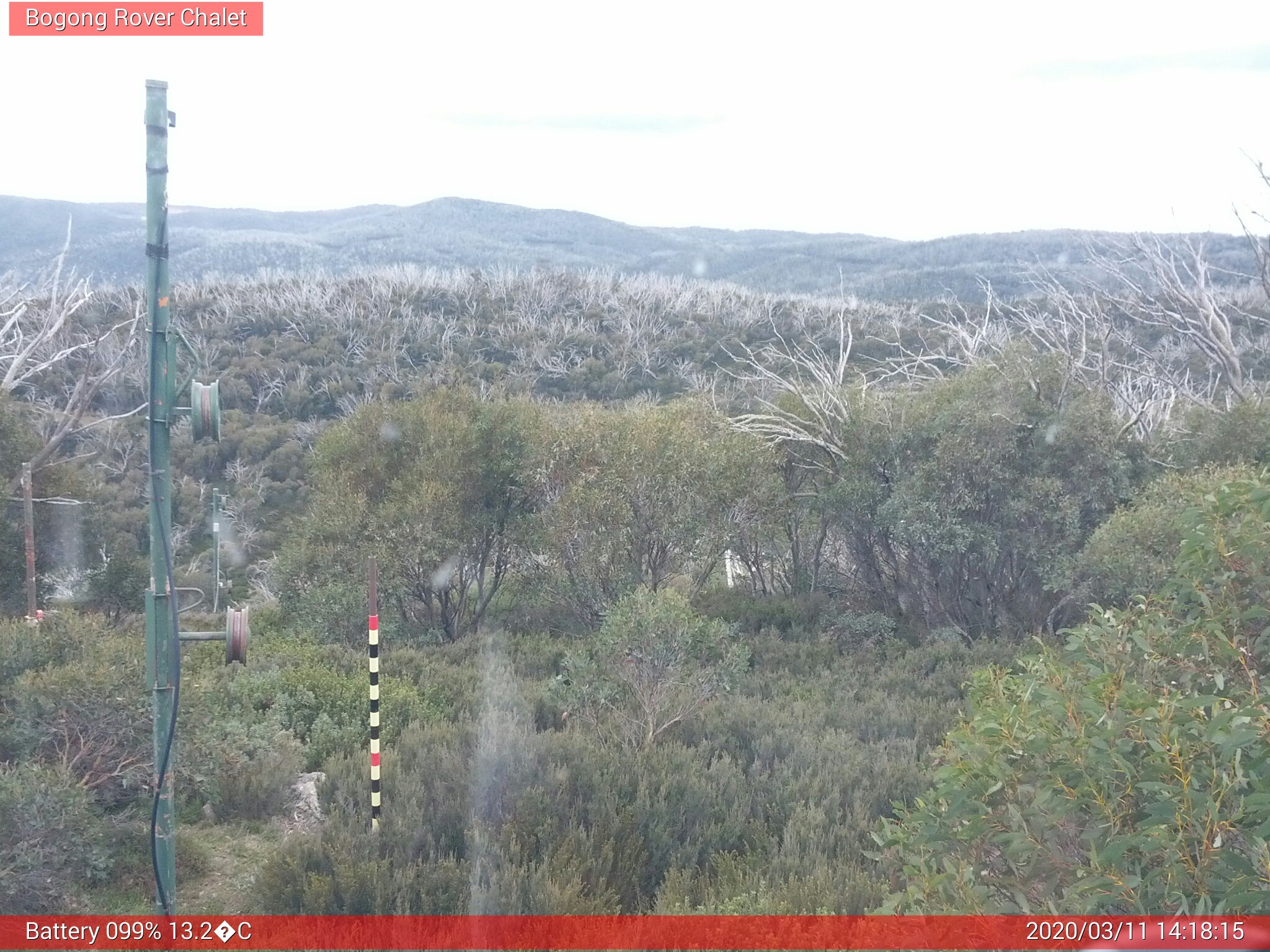 Bogong Web Cam 2:18pm Wednesday 11th of March 2020