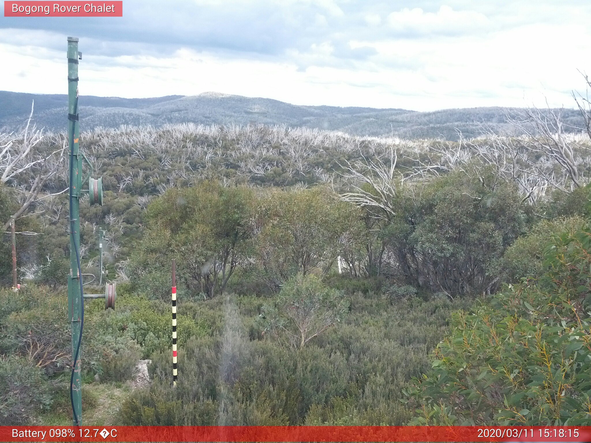 Bogong Web Cam 3:18pm Wednesday 11th of March 2020