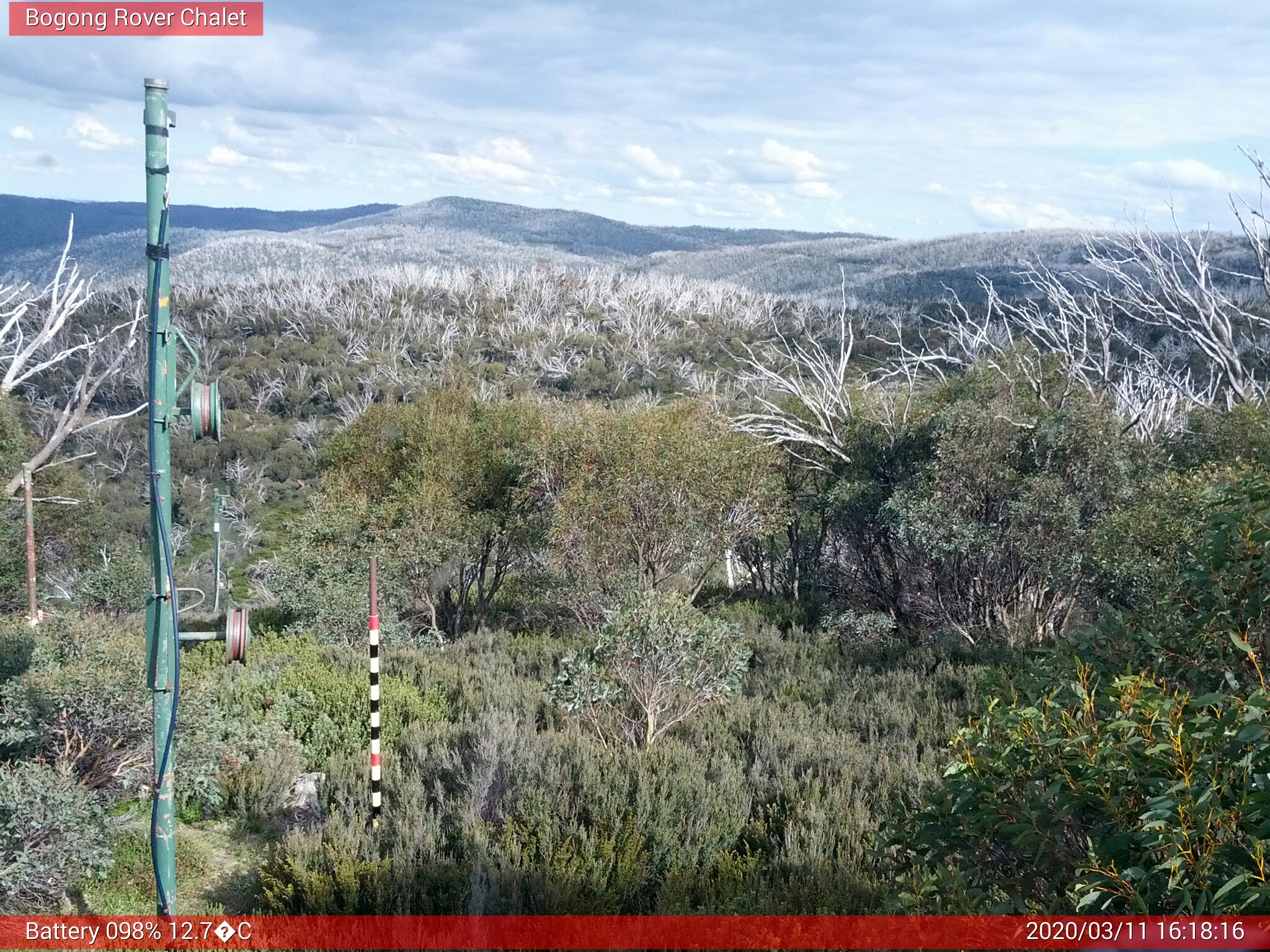 Bogong Web Cam 4:18pm Wednesday 11th of March 2020