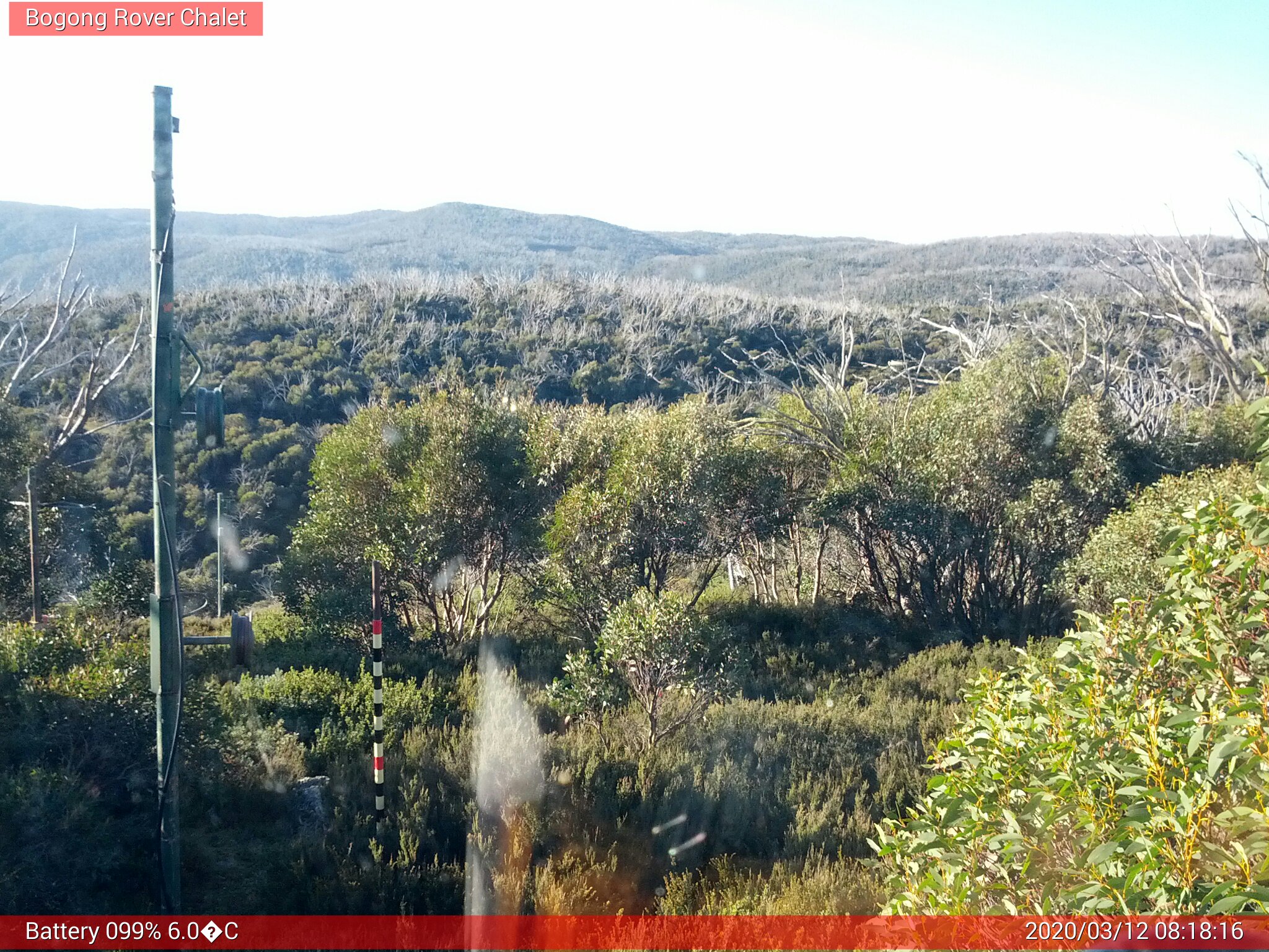 Bogong Web Cam 8:18am Thursday 12th of March 2020