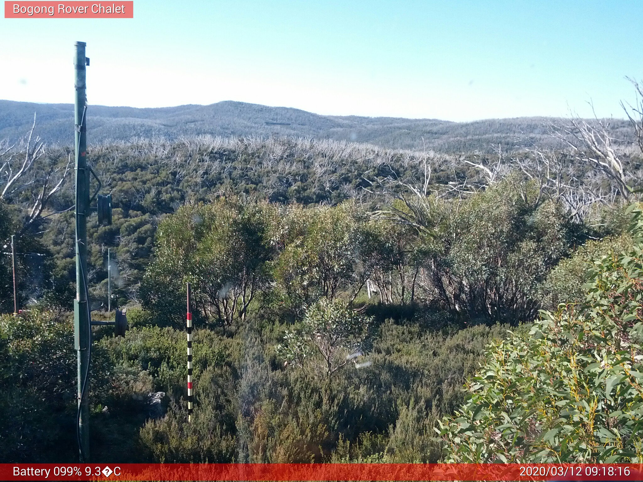 Bogong Web Cam 9:18am Thursday 12th of March 2020