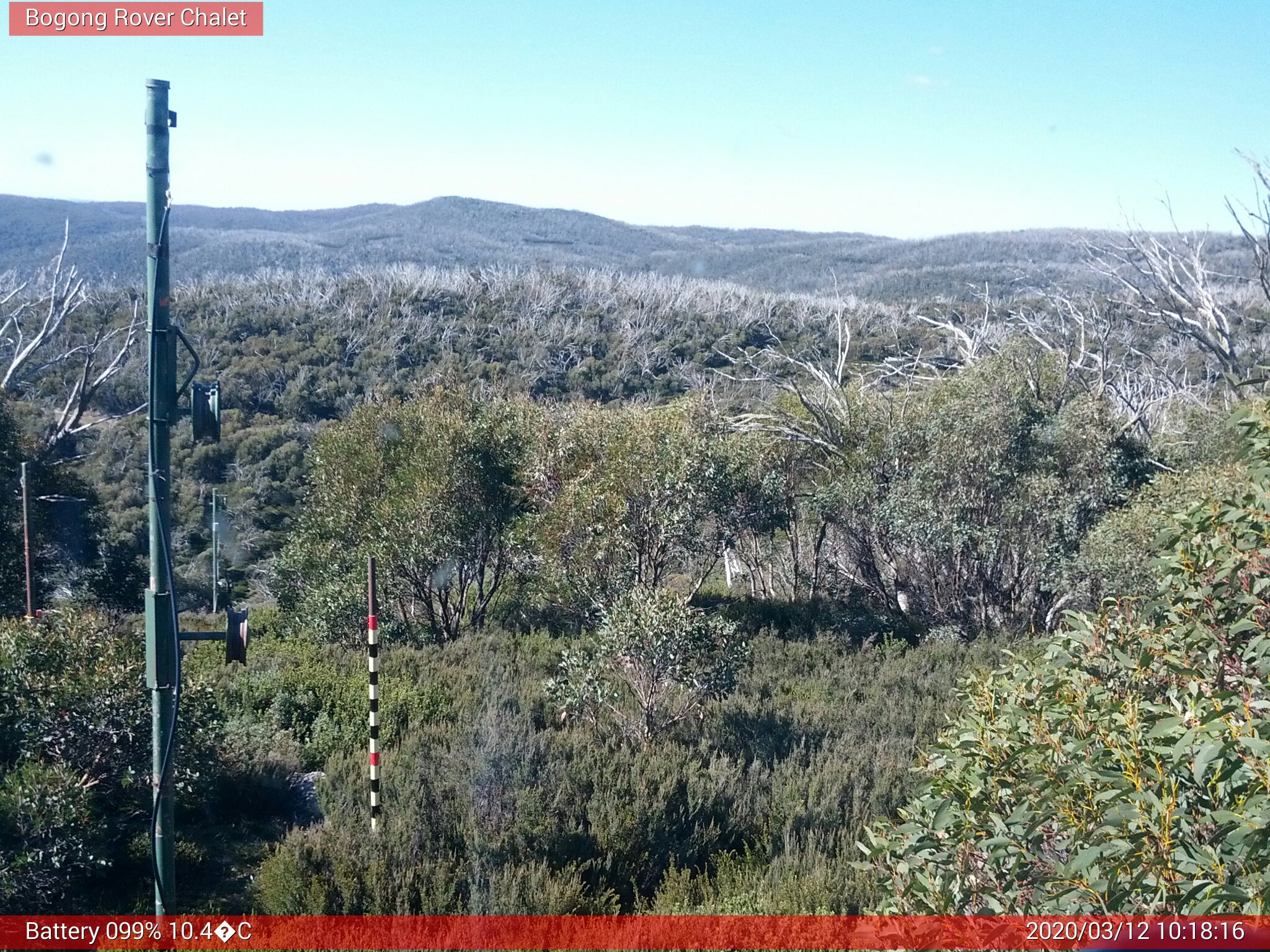 Bogong Web Cam 10:18am Thursday 12th of March 2020