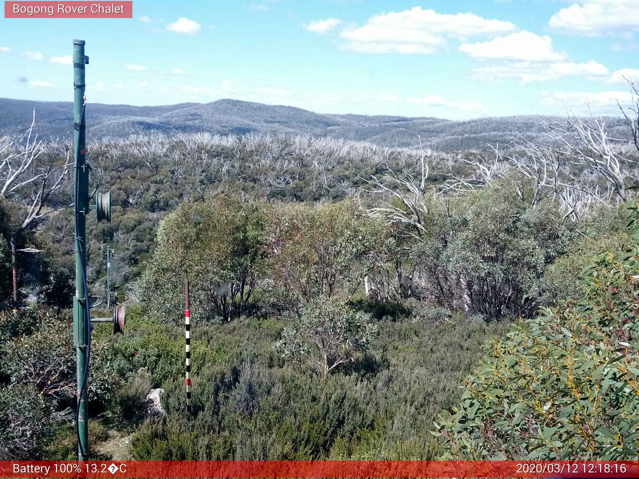 Bogong Web Cam 12:18pm Thursday 12th of March 2020