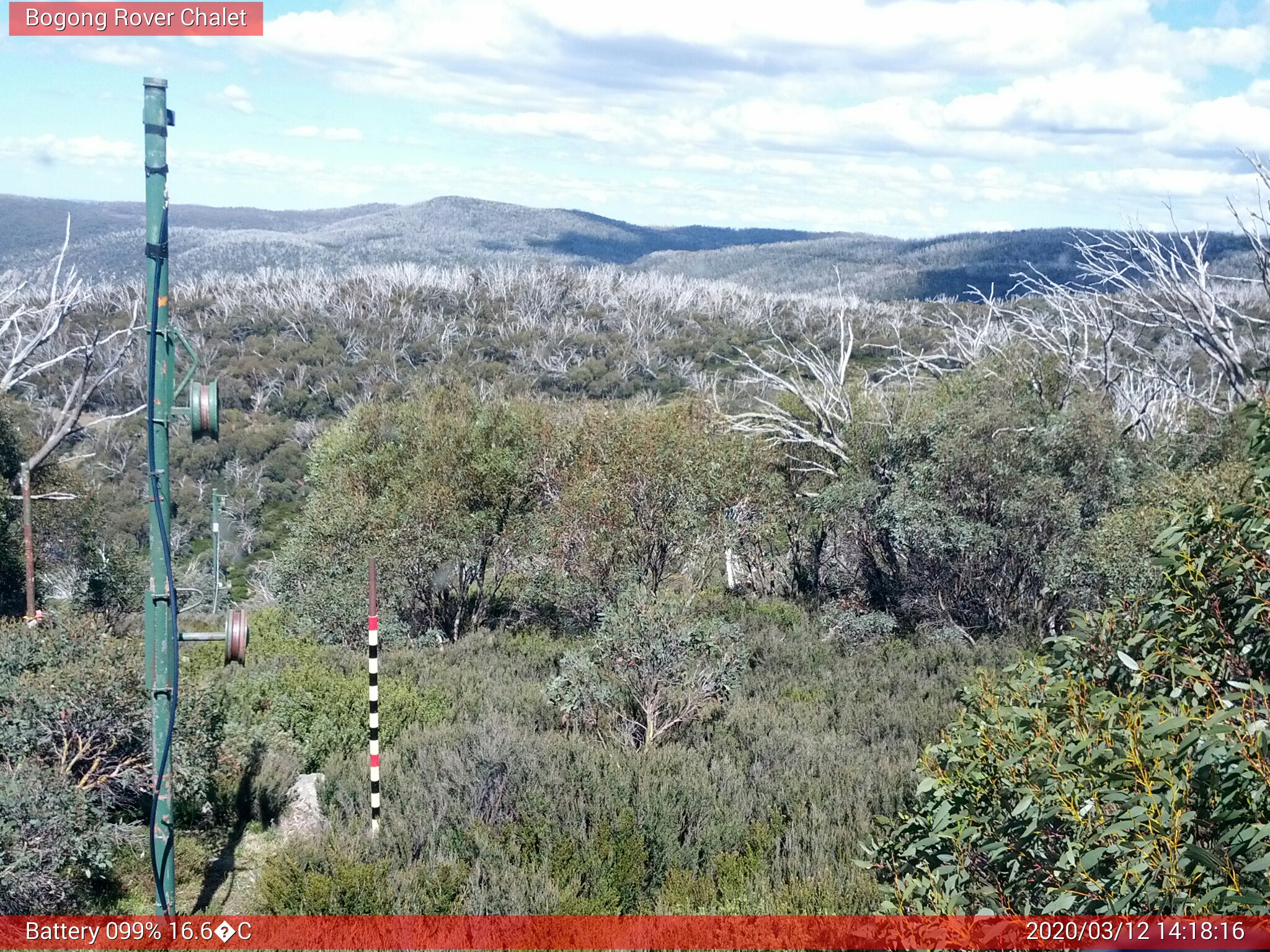 Bogong Web Cam 2:18pm Thursday 12th of March 2020