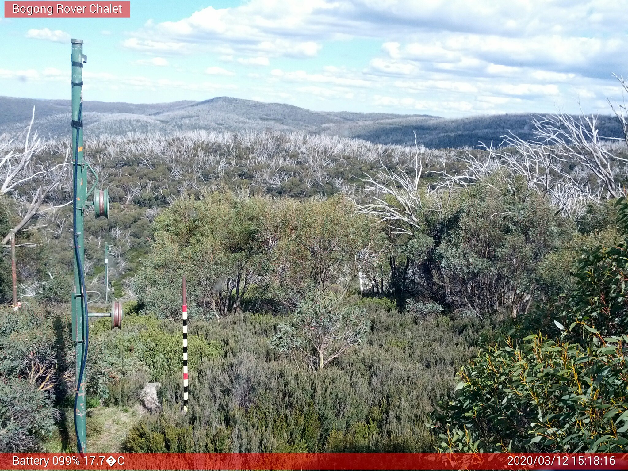 Bogong Web Cam 3:18pm Thursday 12th of March 2020