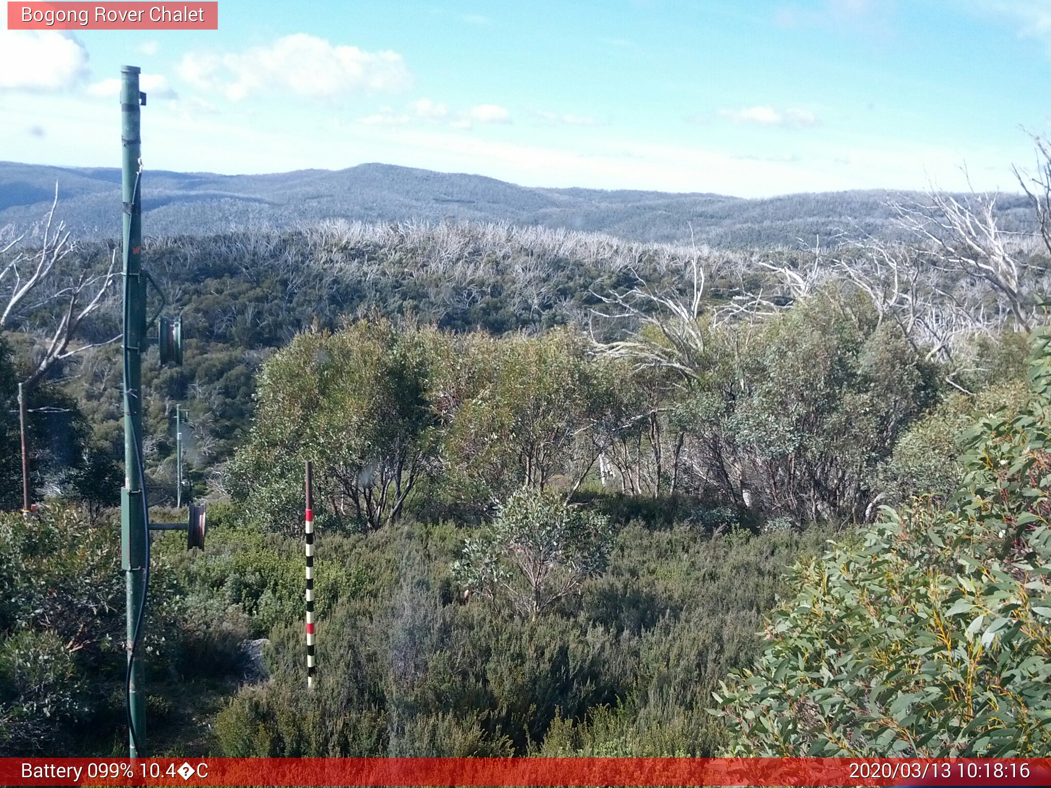 Bogong Web Cam 10:18am Friday 13th of March 2020