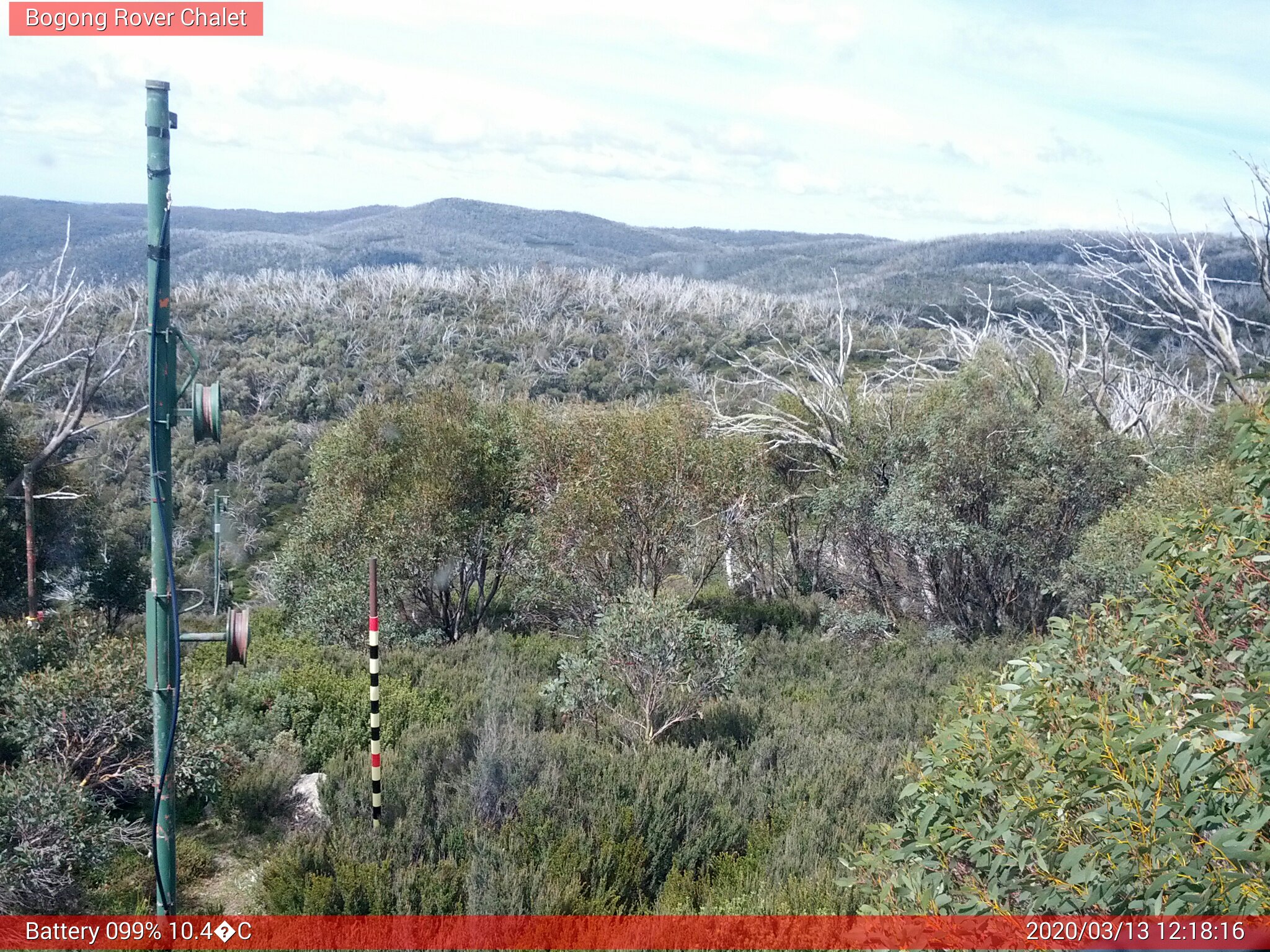 Bogong Web Cam 12:18pm Friday 13th of March 2020