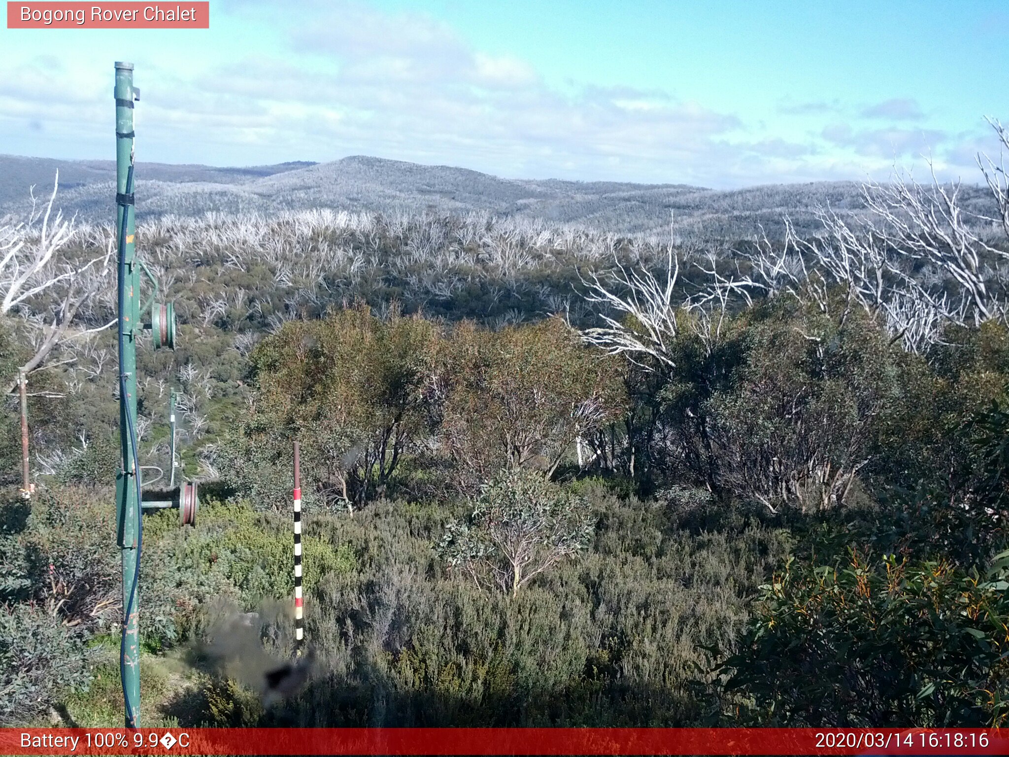 Bogong Web Cam 4:18pm Saturday 14th of March 2020