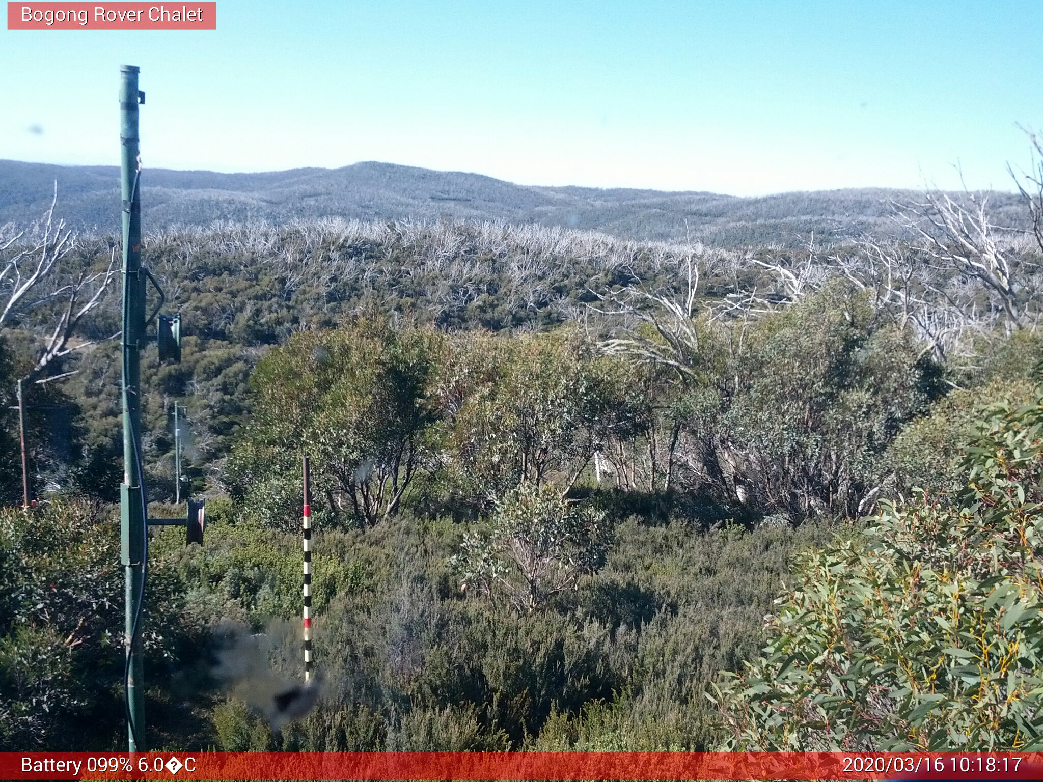 Bogong Web Cam 10:18am Monday 16th of March 2020