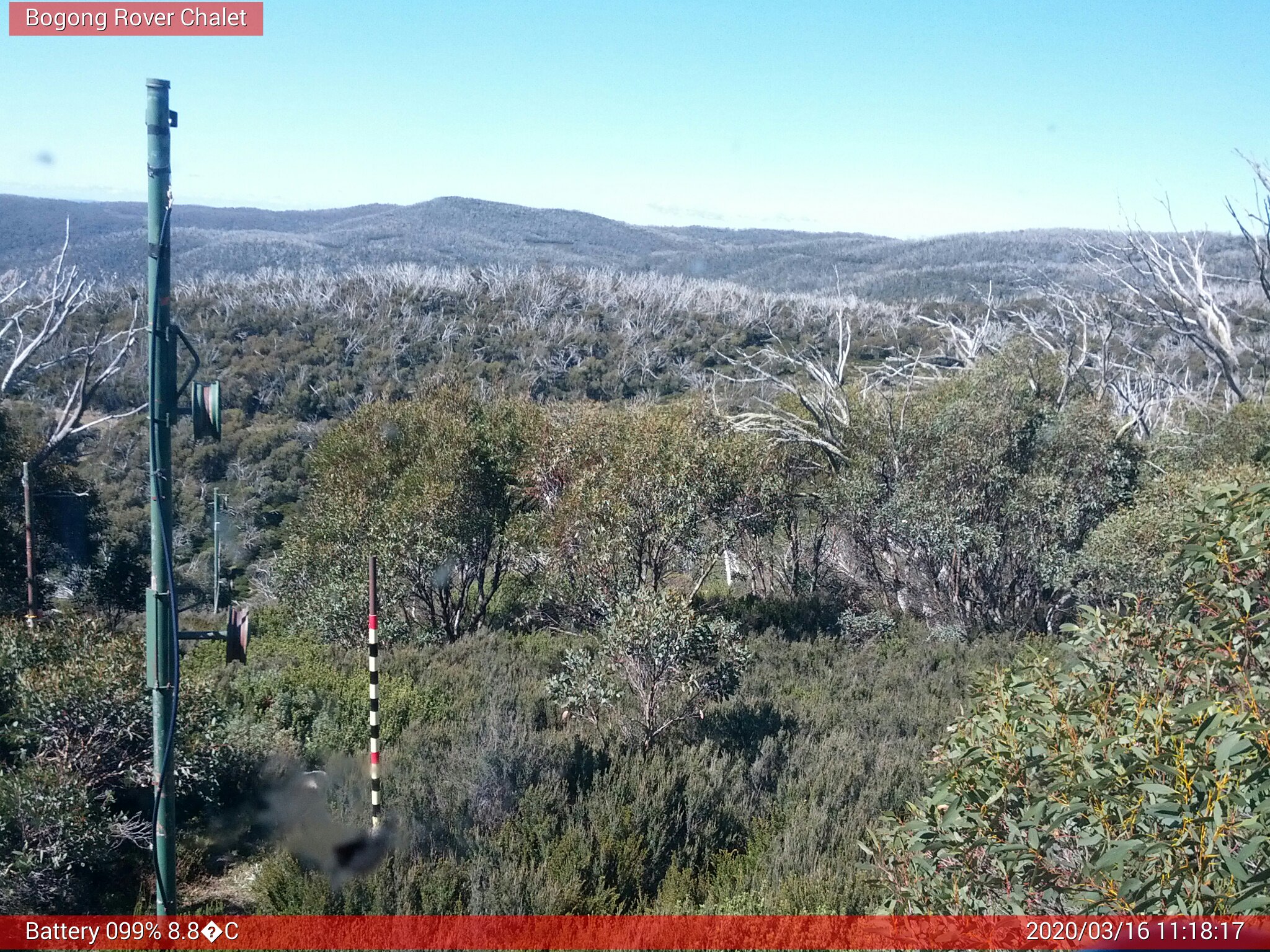 Bogong Web Cam 11:18am Monday 16th of March 2020