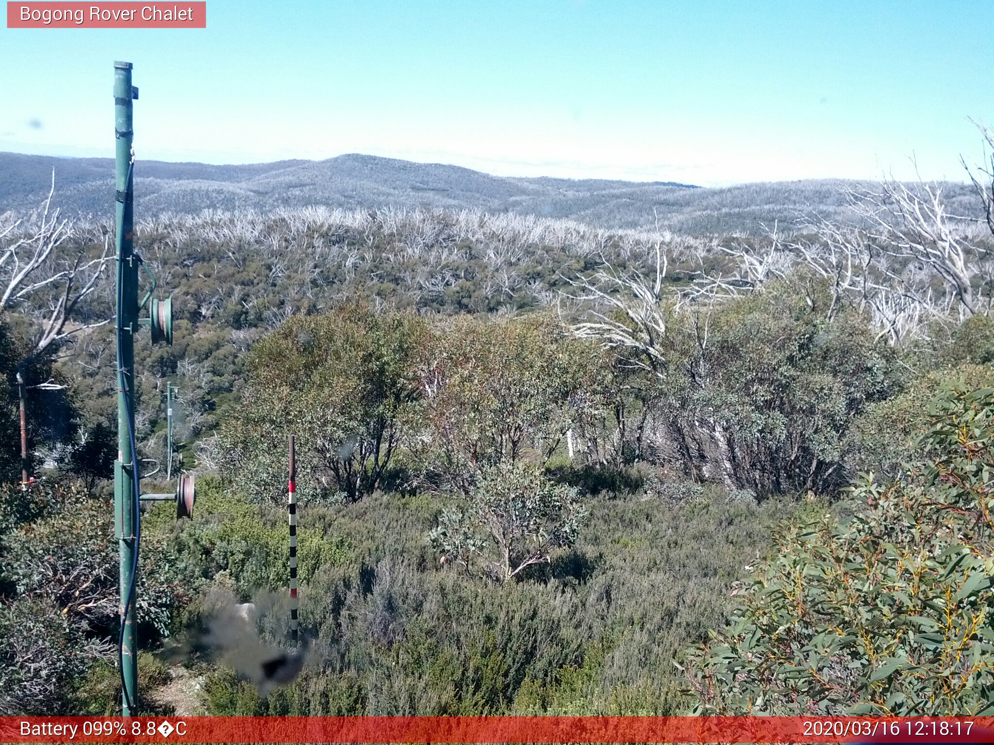 Bogong Web Cam 12:18pm Monday 16th of March 2020