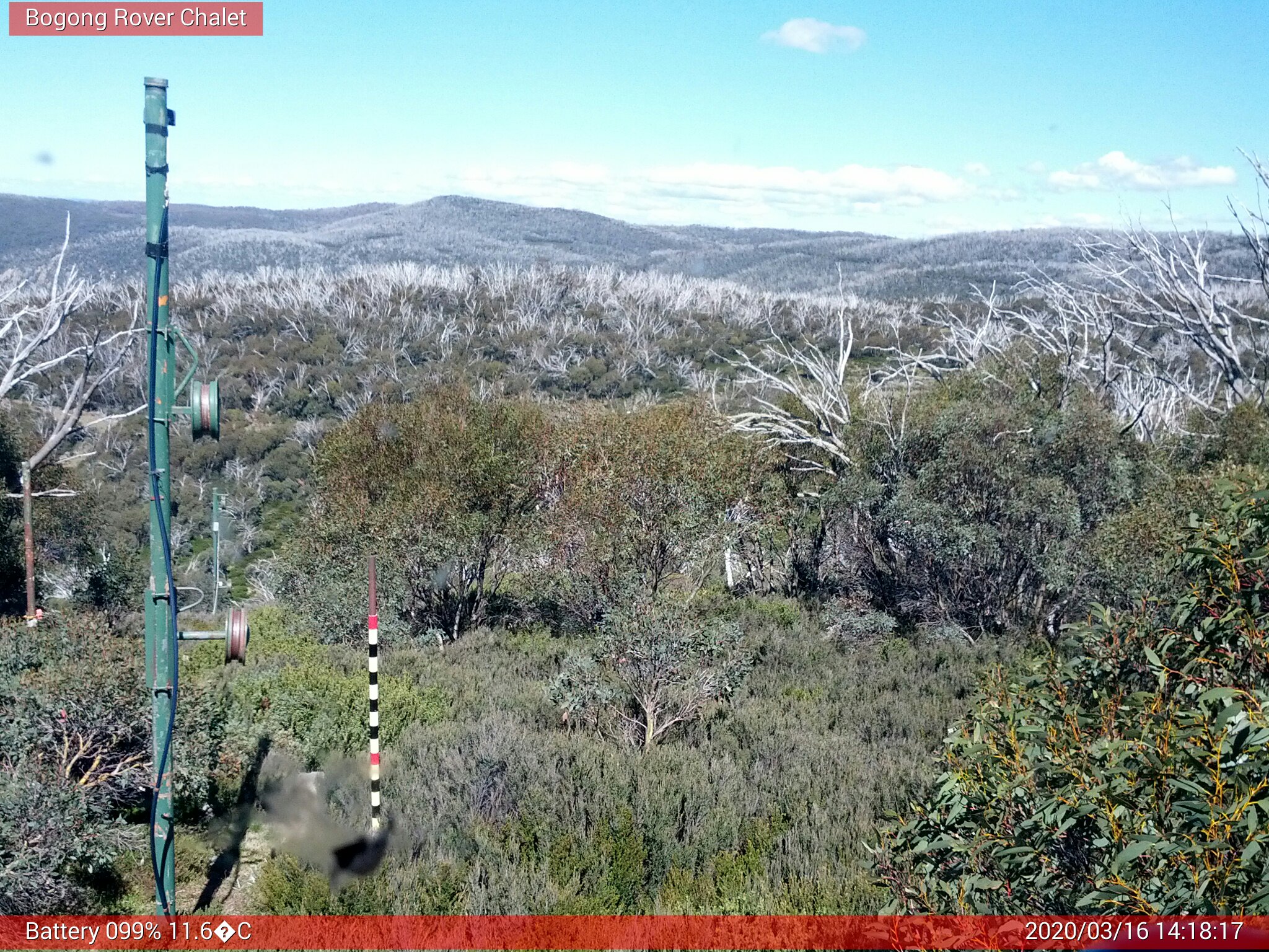 Bogong Web Cam 2:18pm Monday 16th of March 2020