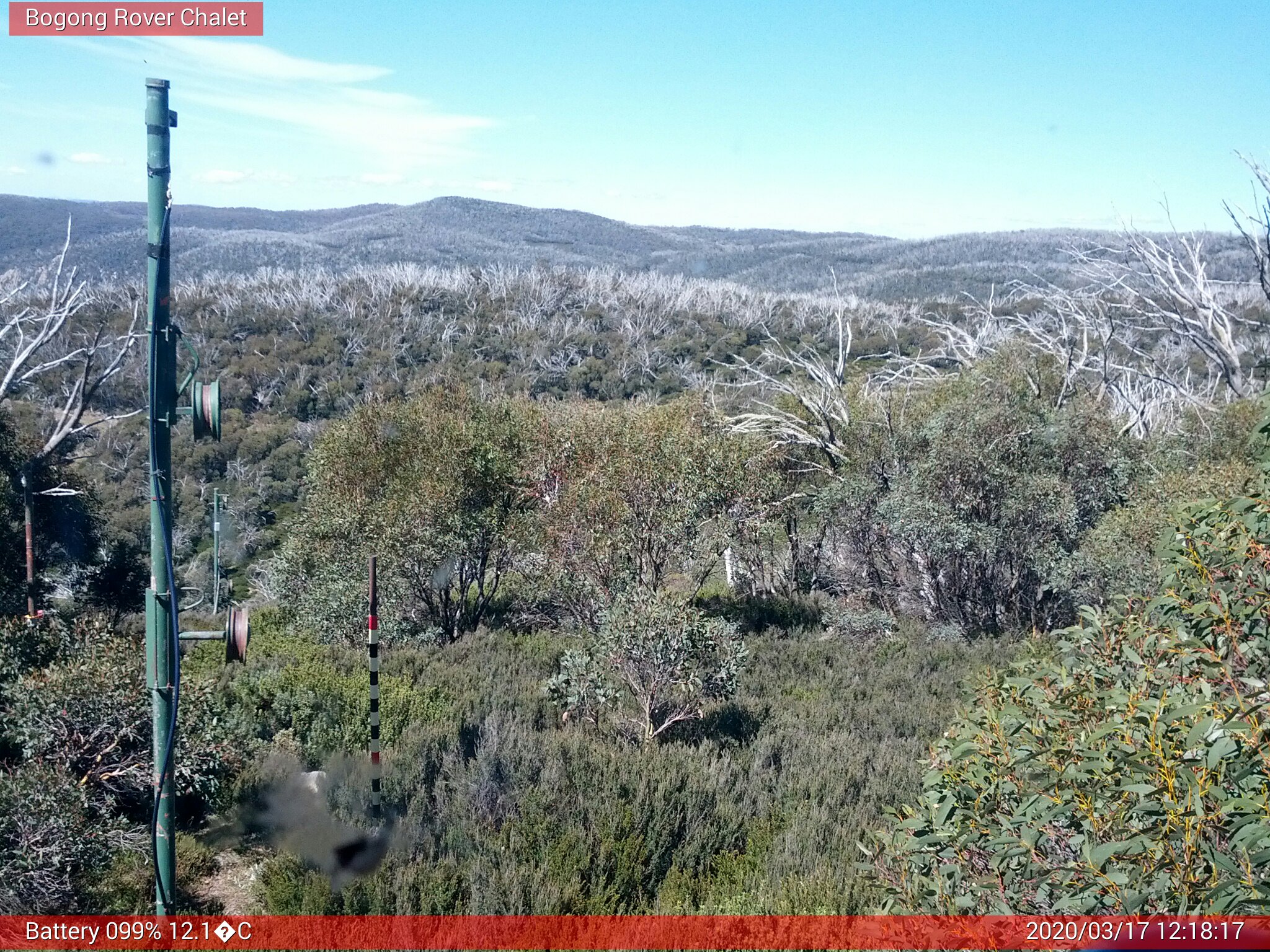 Bogong Web Cam 12:18pm Tuesday 17th of March 2020