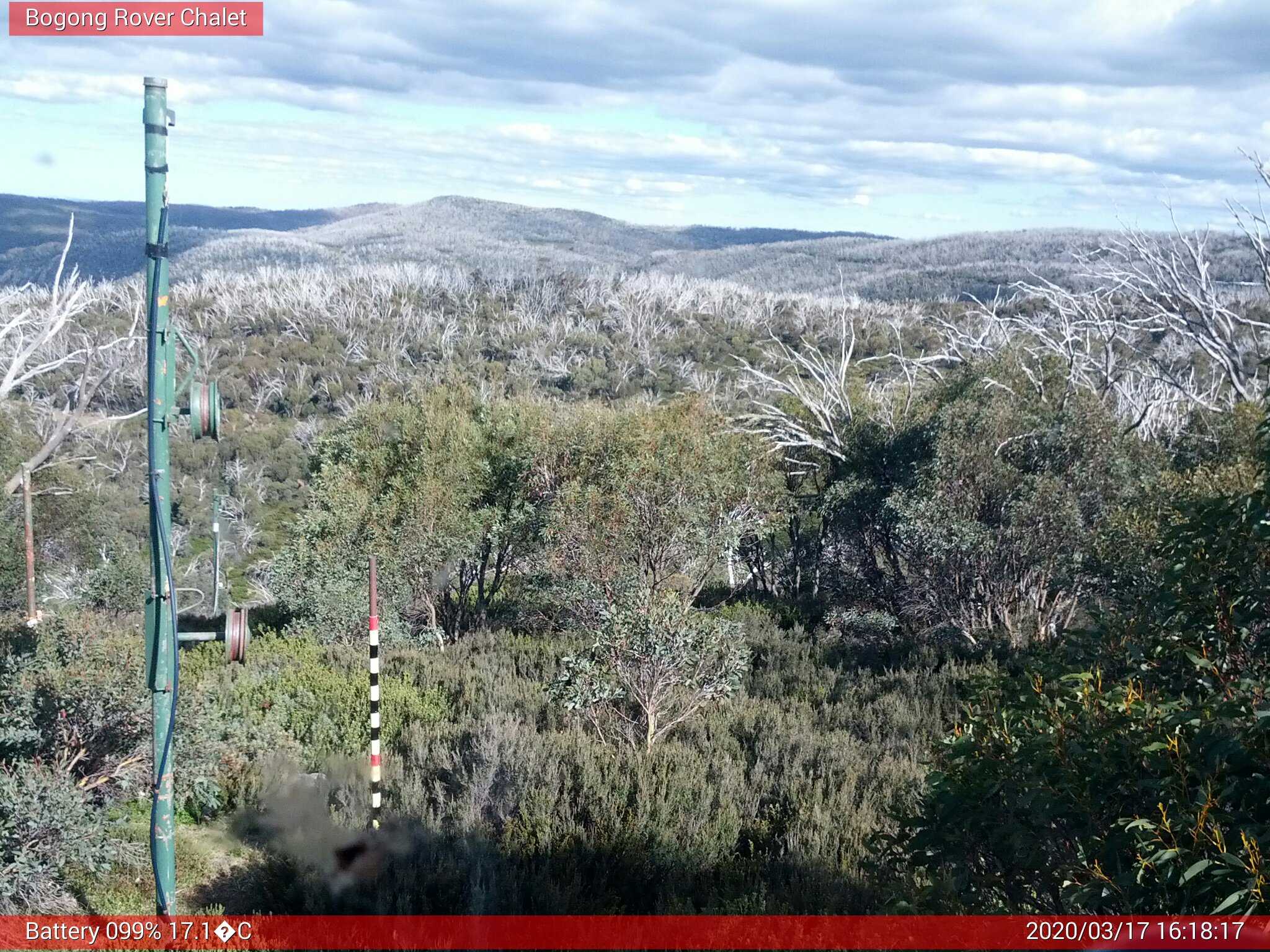 Bogong Web Cam 4:18pm Tuesday 17th of March 2020