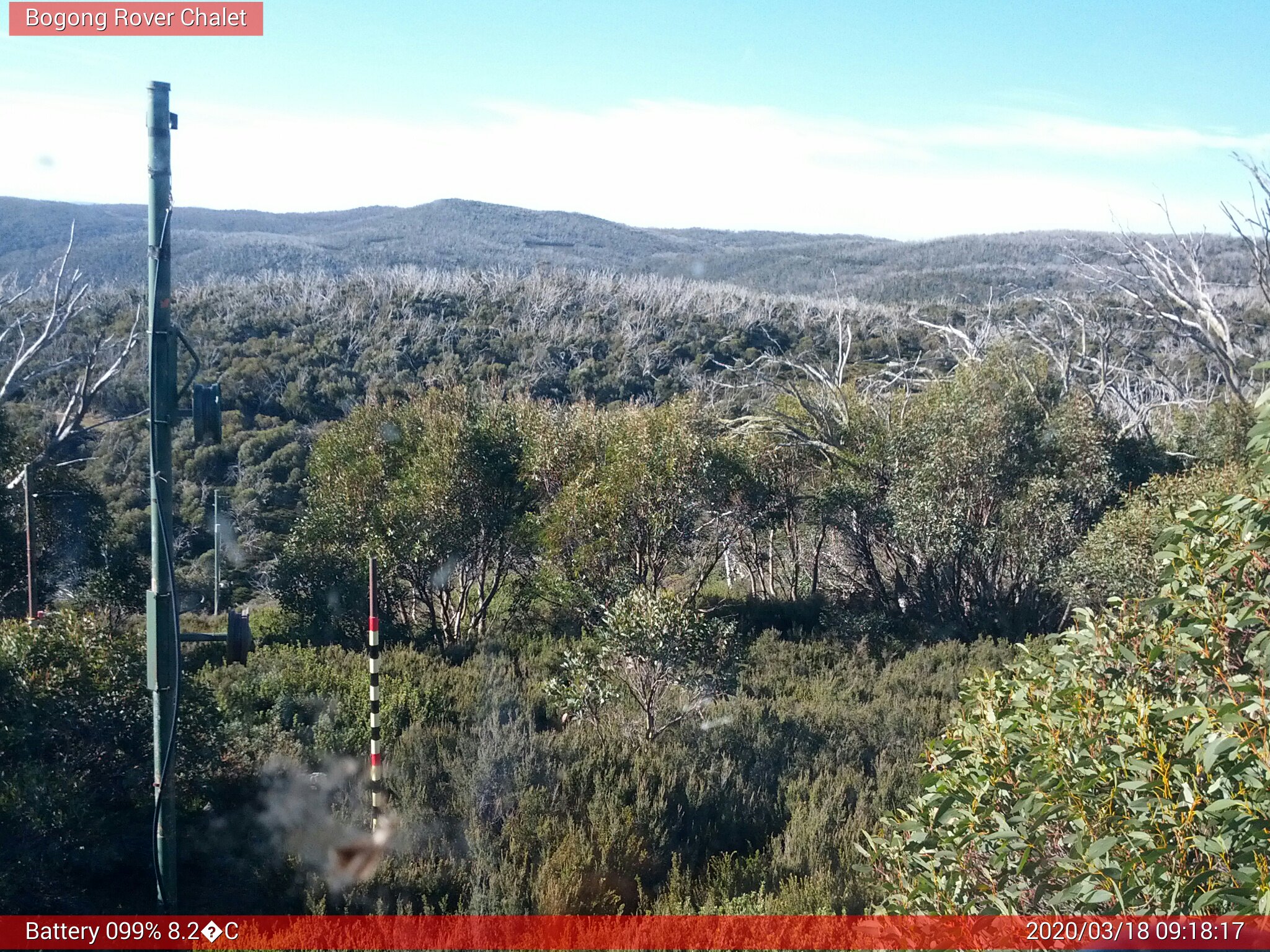 Bogong Web Cam 9:18am Wednesday 18th of March 2020