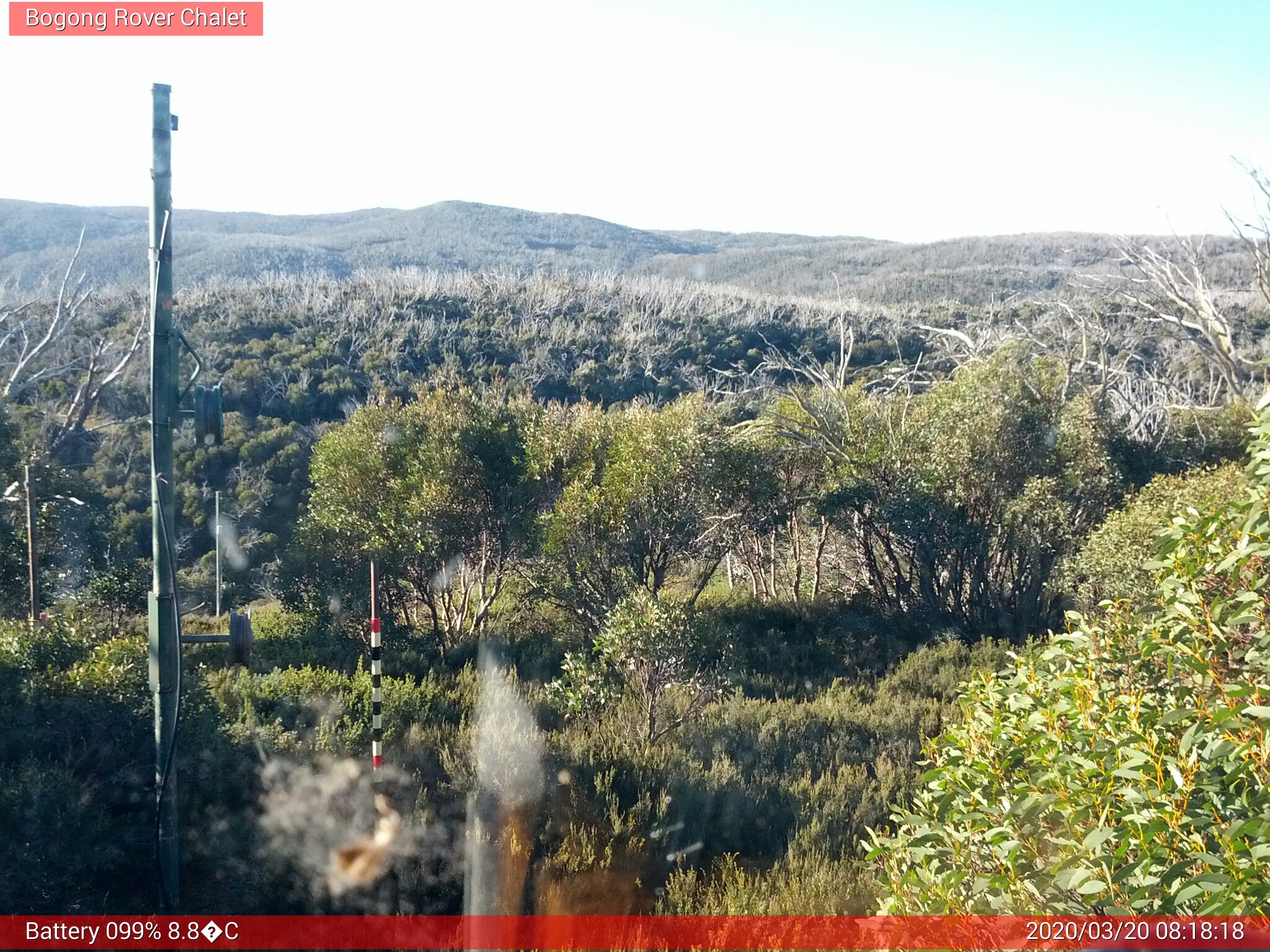 Bogong Web Cam 8:18am Friday 20th of March 2020