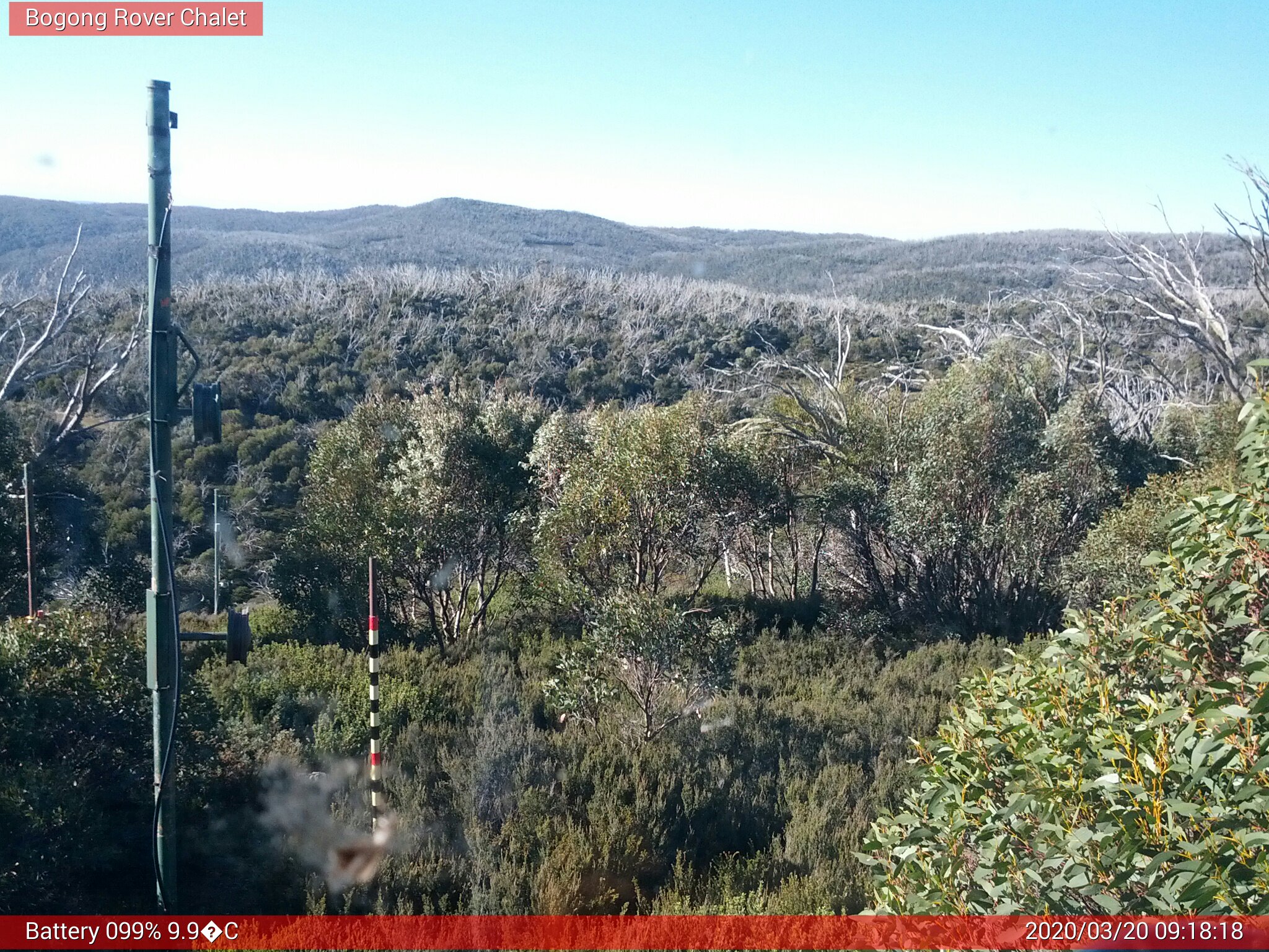 Bogong Web Cam 9:18am Friday 20th of March 2020