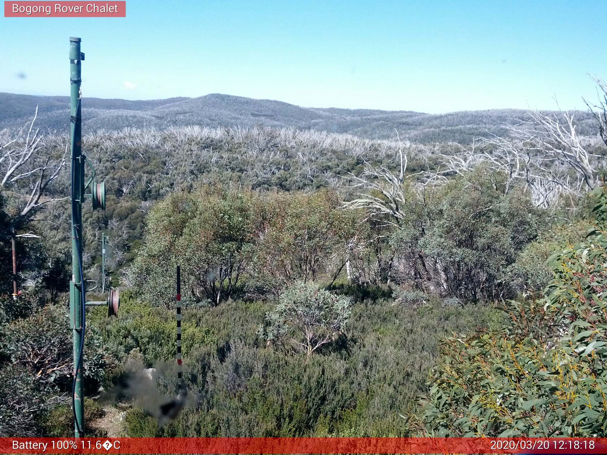 Bogong Web Cam 12:18pm Friday 20th of March 2020