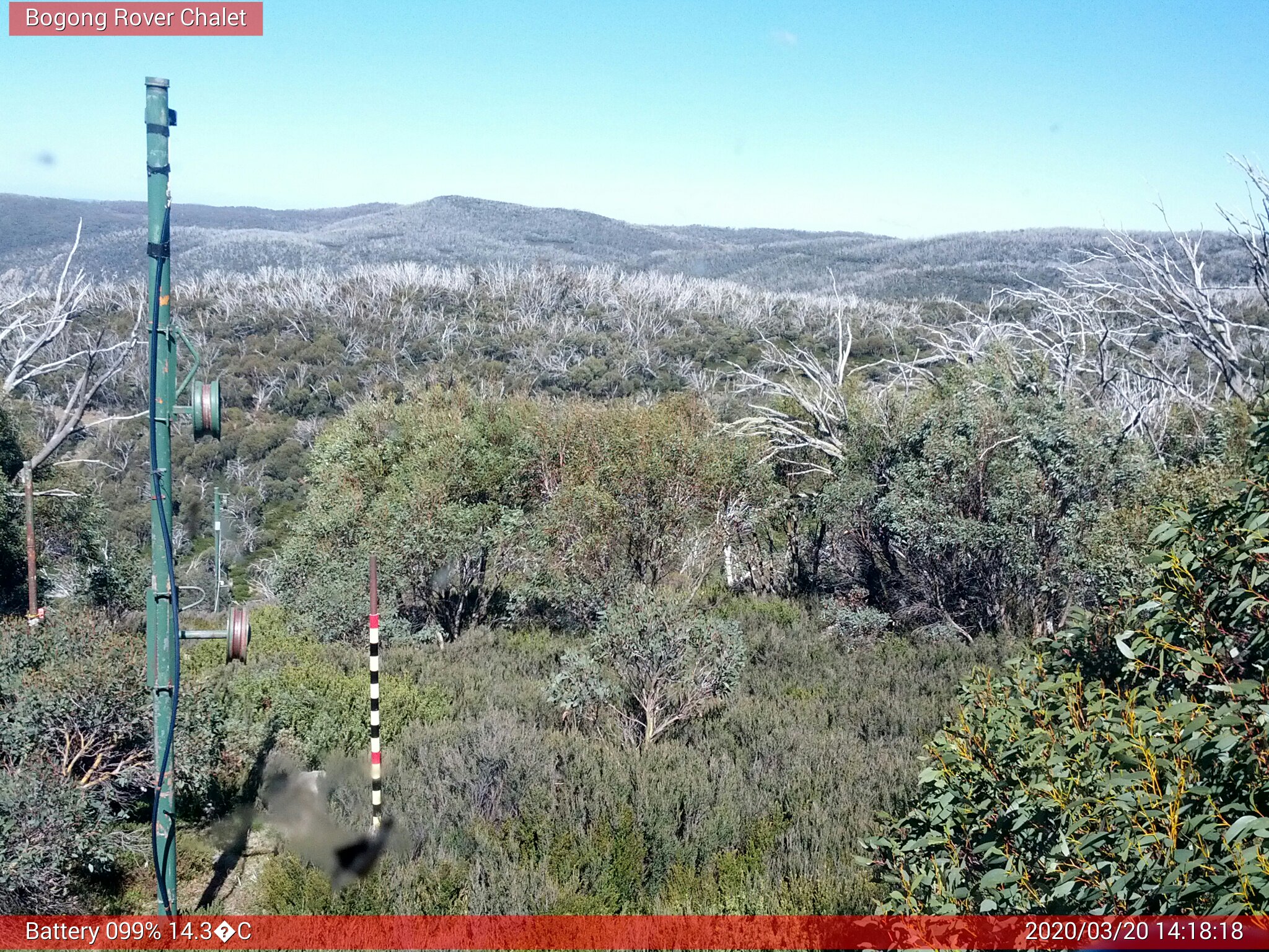 Bogong Web Cam 2:18pm Friday 20th of March 2020