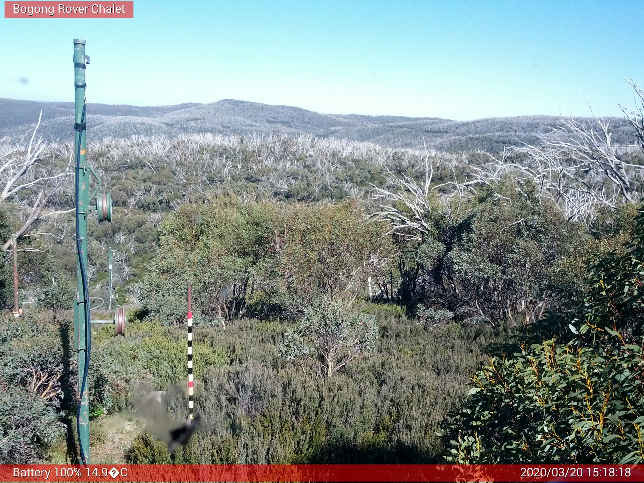 Bogong Web Cam 3:18pm Friday 20th of March 2020