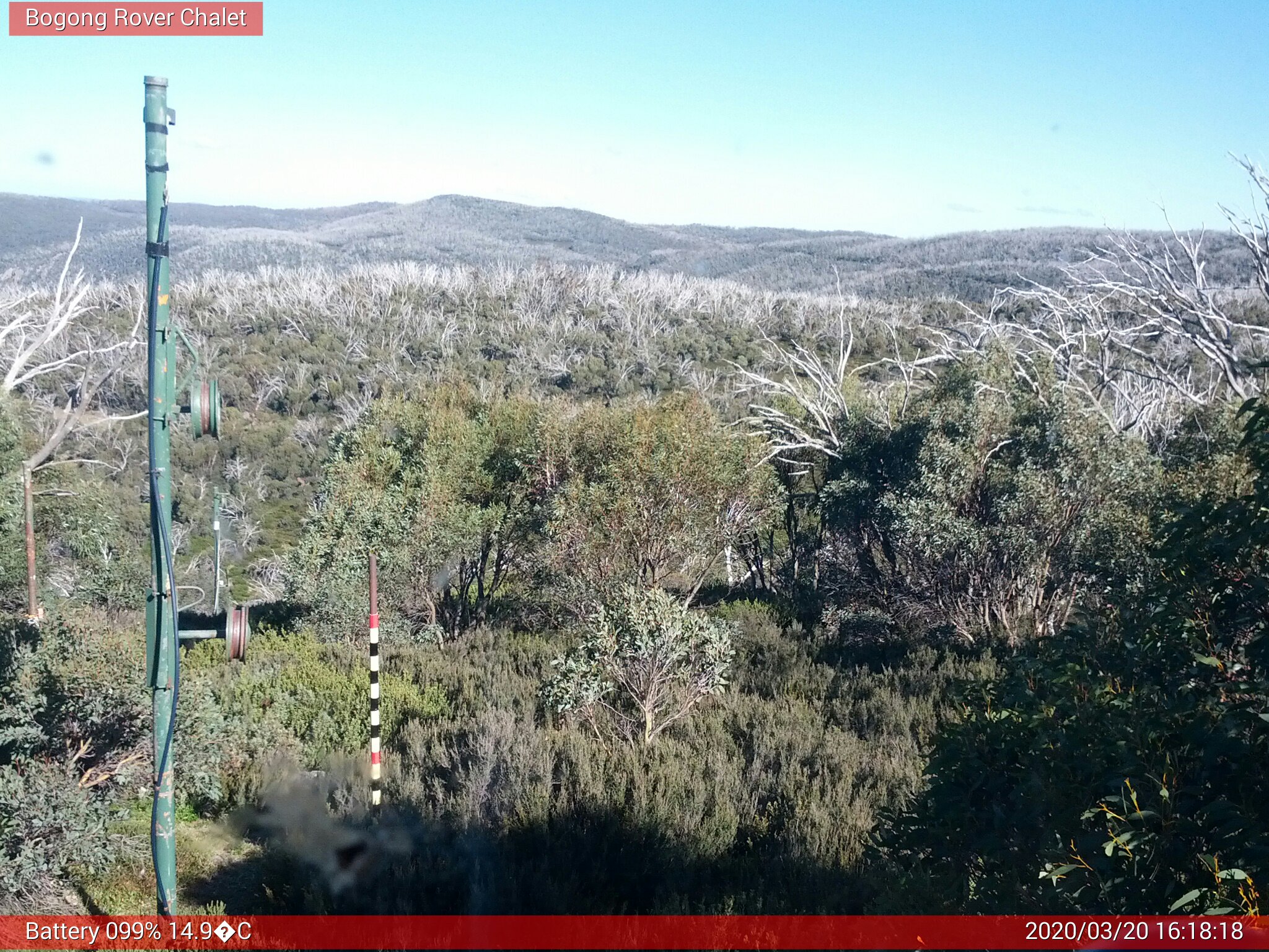 Bogong Web Cam 4:18pm Friday 20th of March 2020