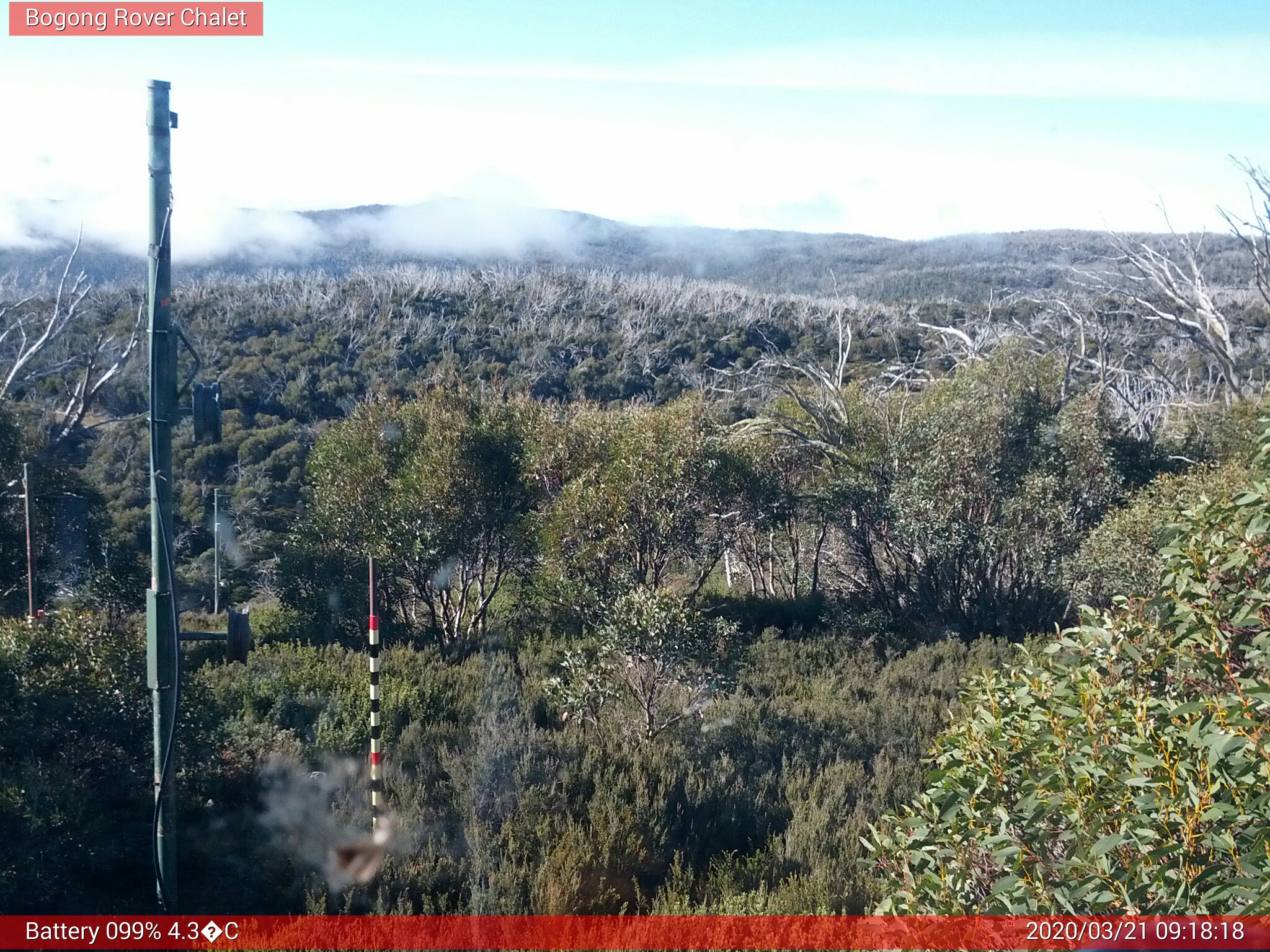 Bogong Web Cam 9:18am Saturday 21st of March 2020