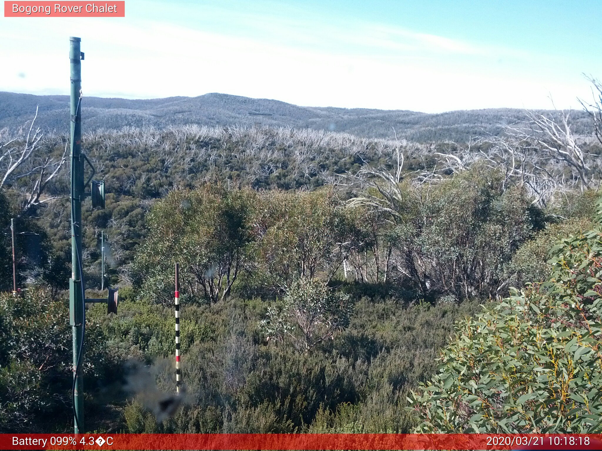 Bogong Web Cam 10:18am Saturday 21st of March 2020