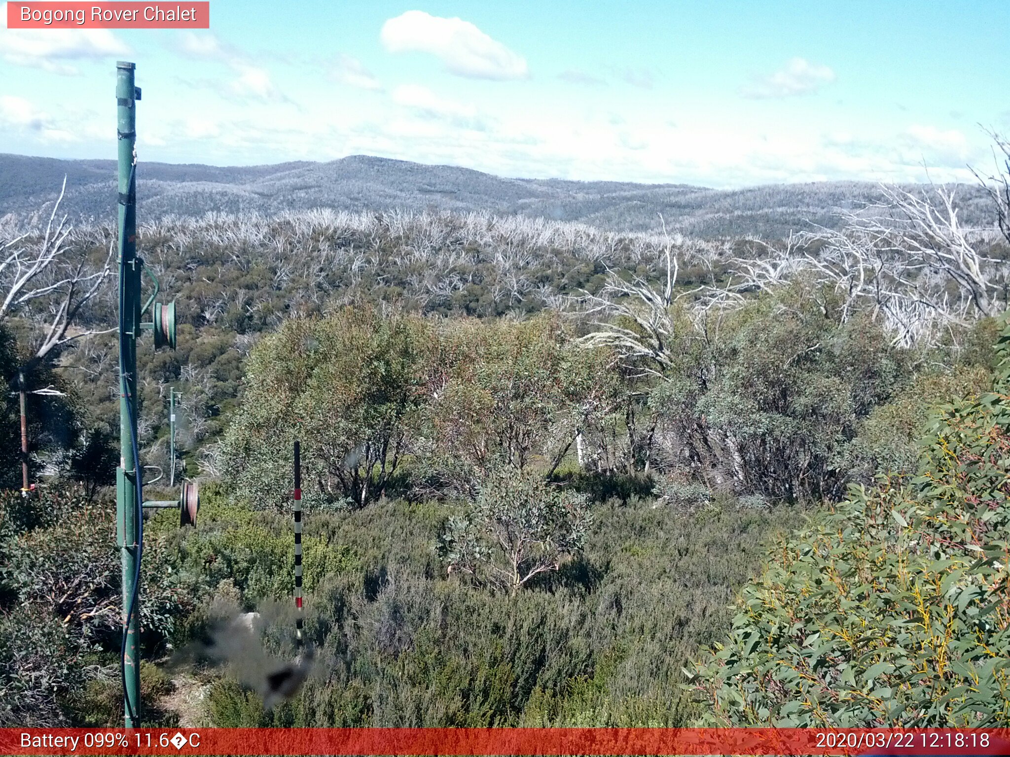 Bogong Web Cam 12:18pm Sunday 22nd of March 2020