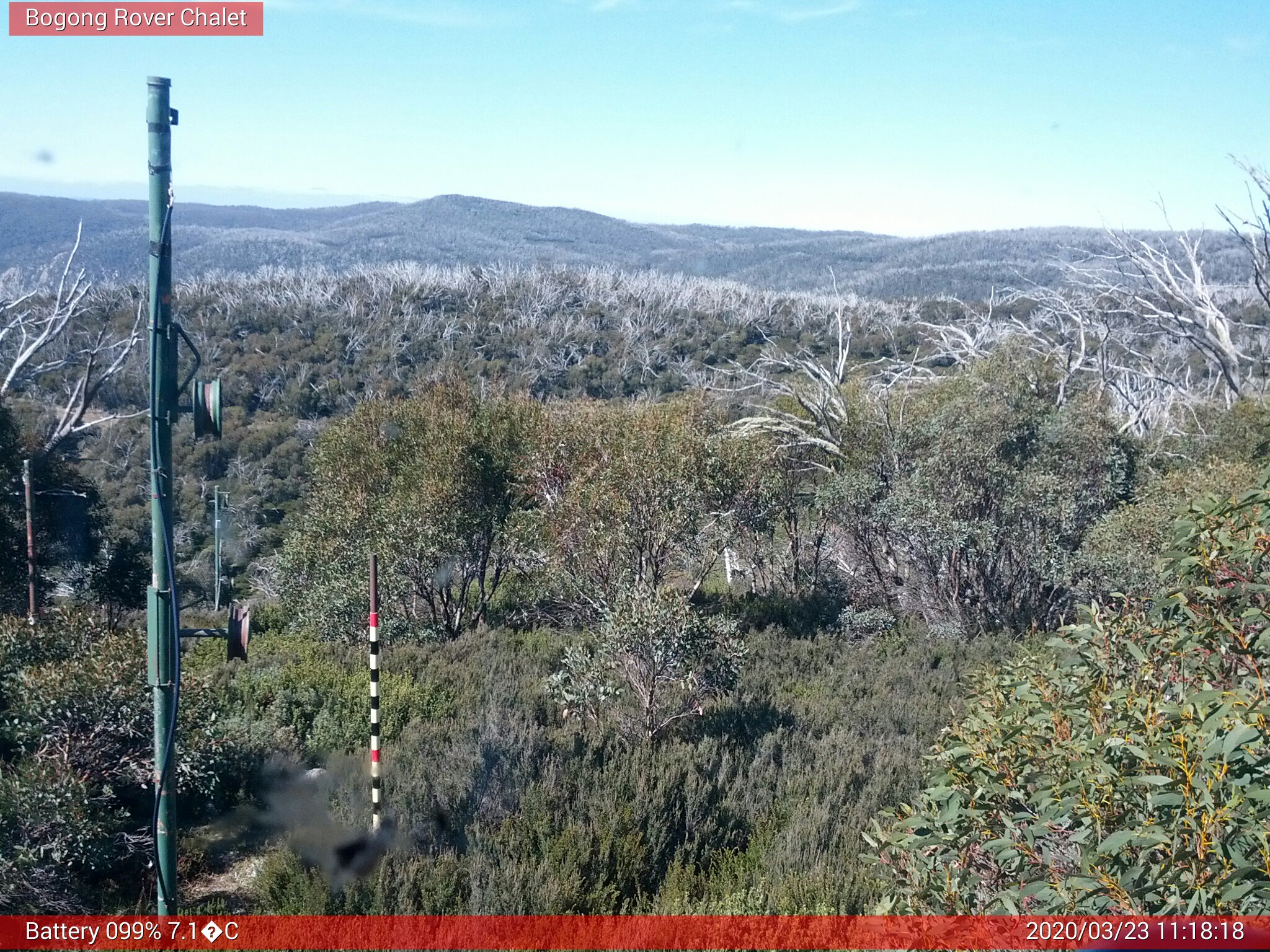 Bogong Web Cam 11:18am Monday 23rd of March 2020