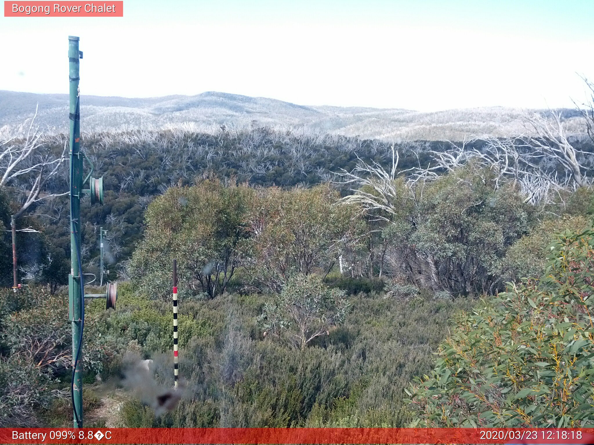 Bogong Web Cam 12:18pm Monday 23rd of March 2020