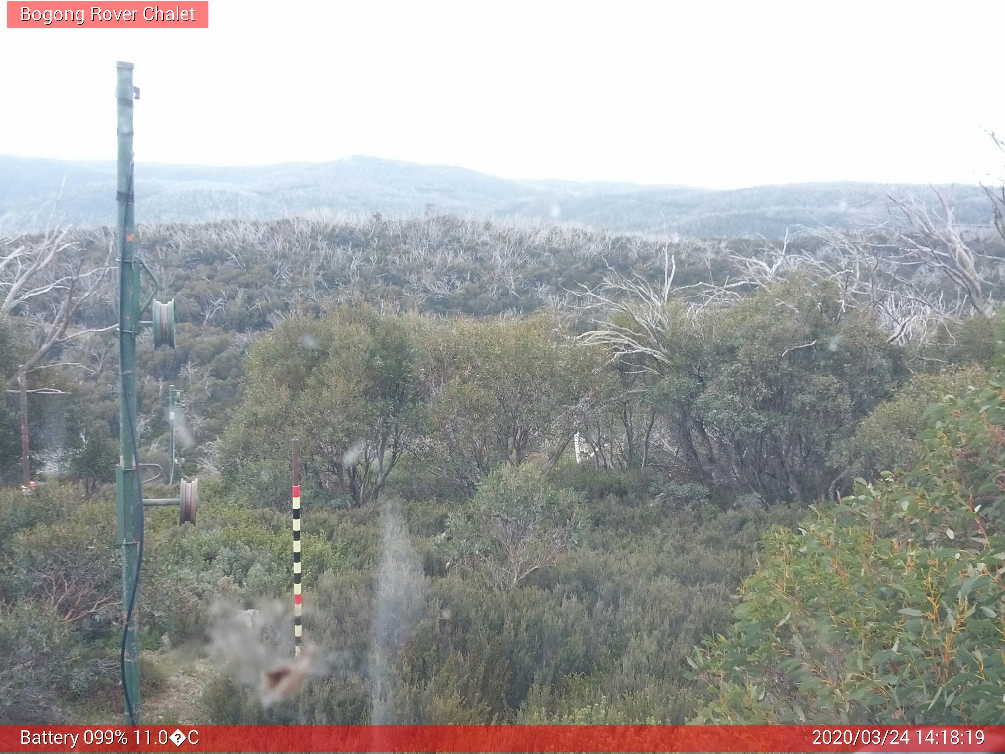 Bogong Web Cam 2:18pm Tuesday 24th of March 2020