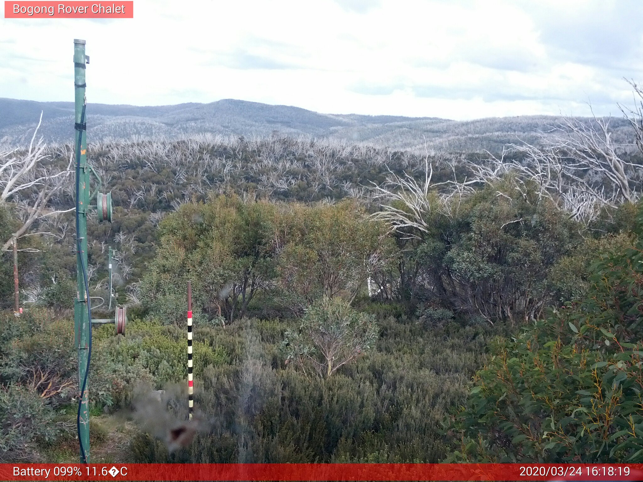 Bogong Web Cam 4:18pm Tuesday 24th of March 2020